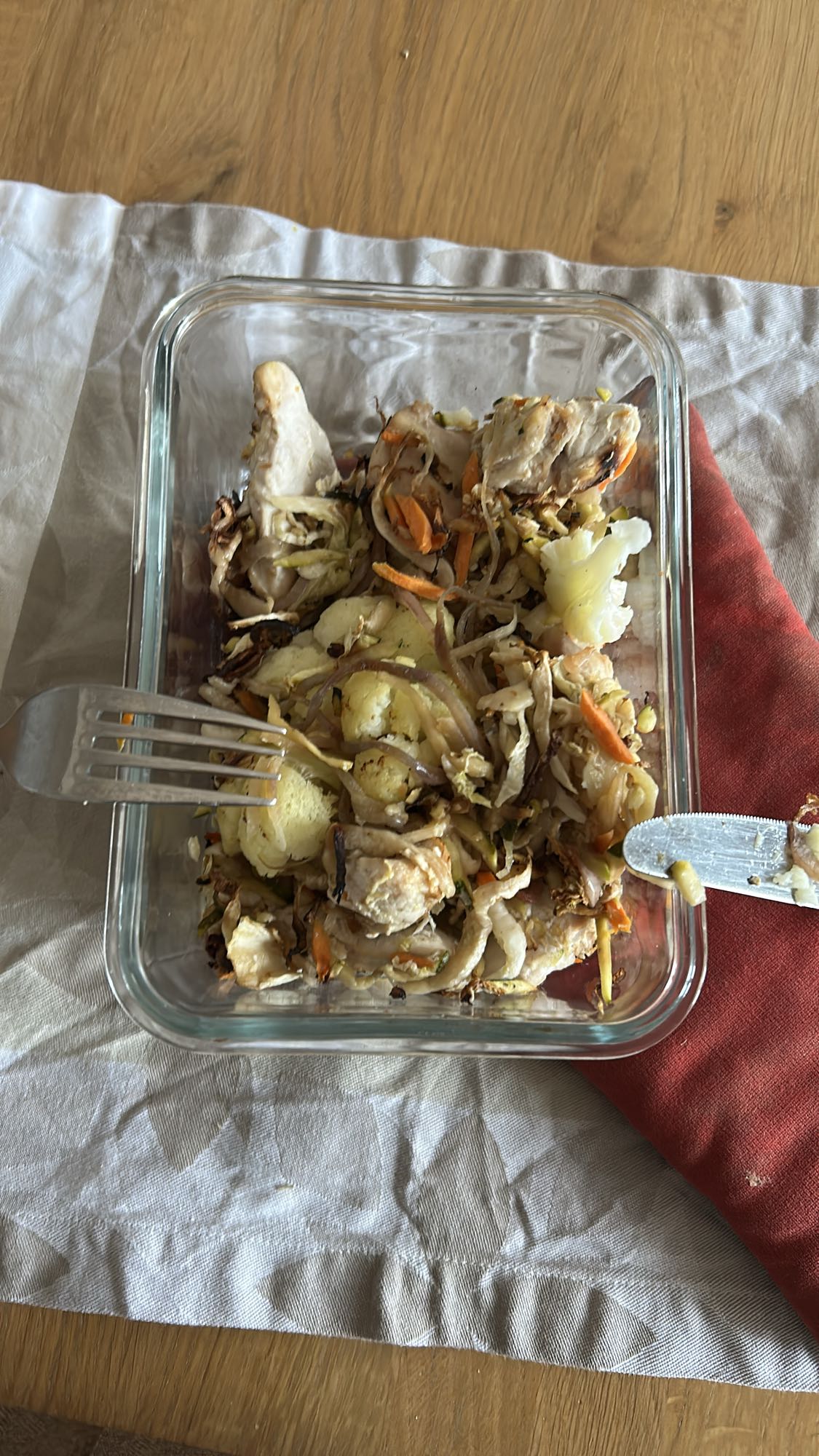 Poulet et légumes sautés