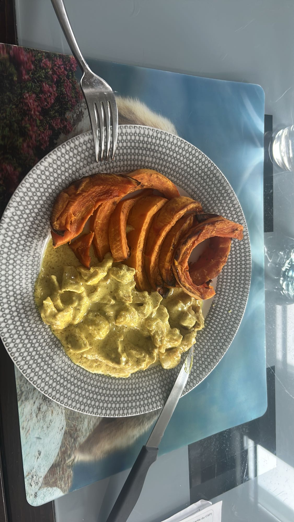 Poulet curry et courge