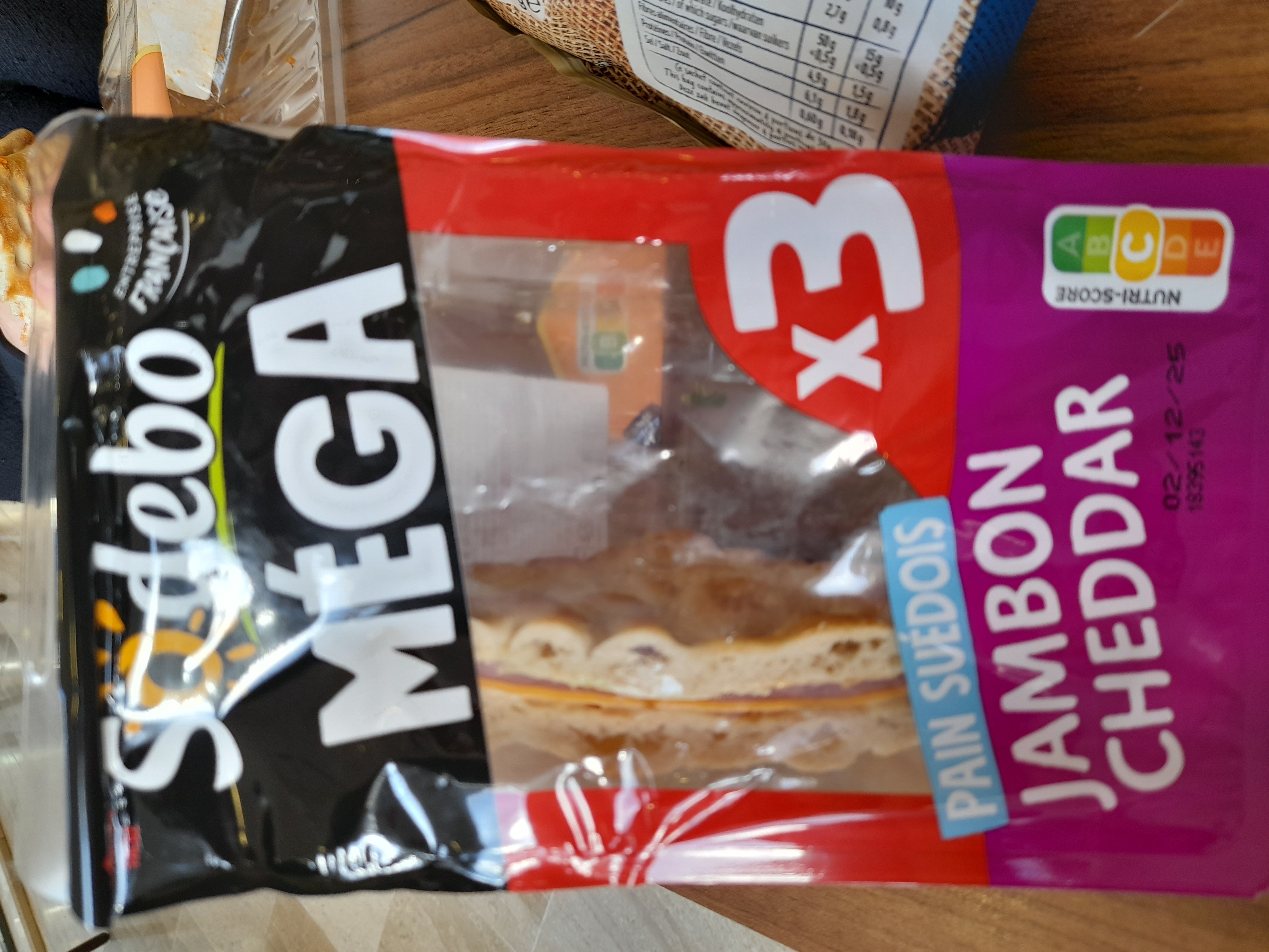 Sandwich jambon cheddar