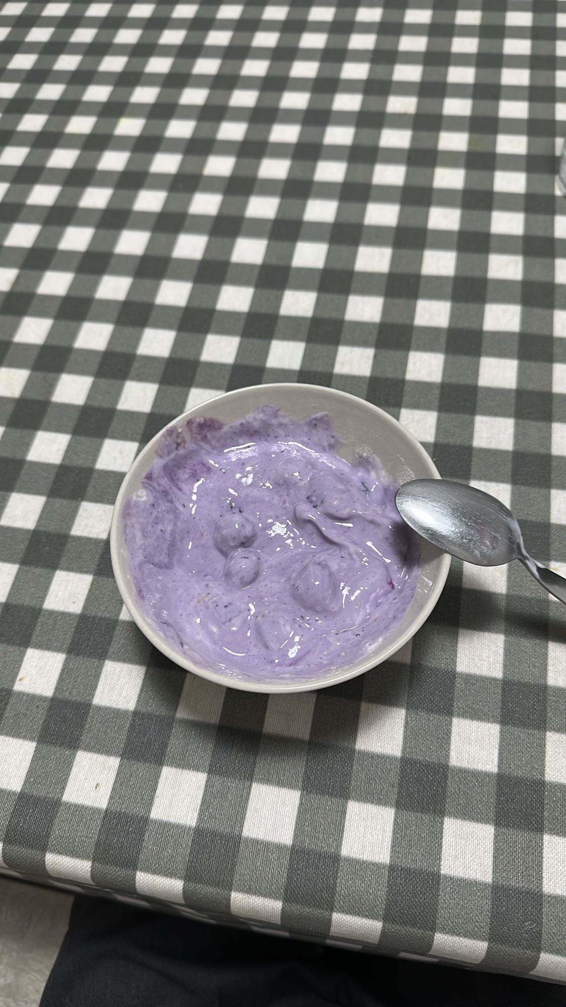yogur con arándanos
