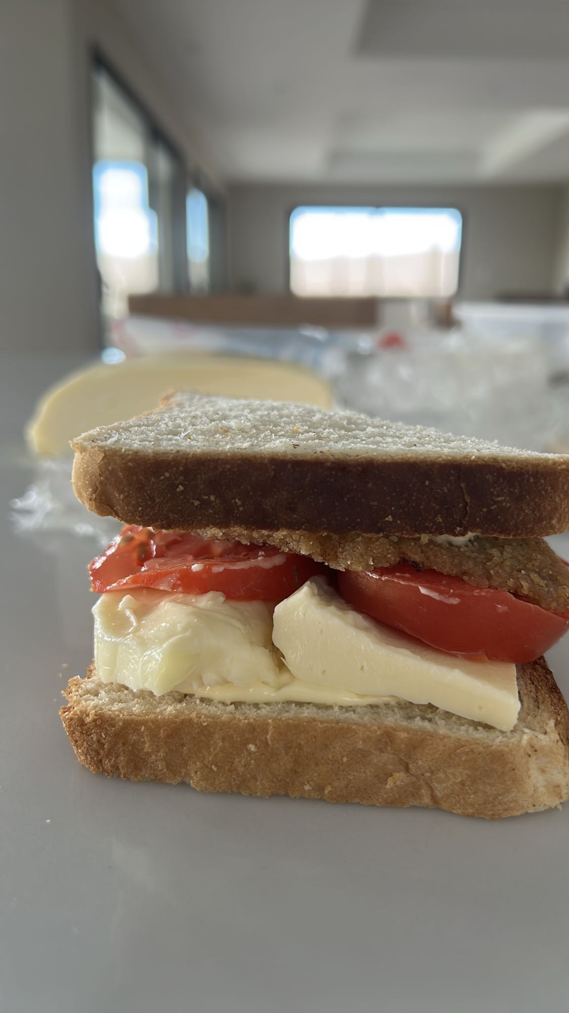 Sándwich de queso y tomate