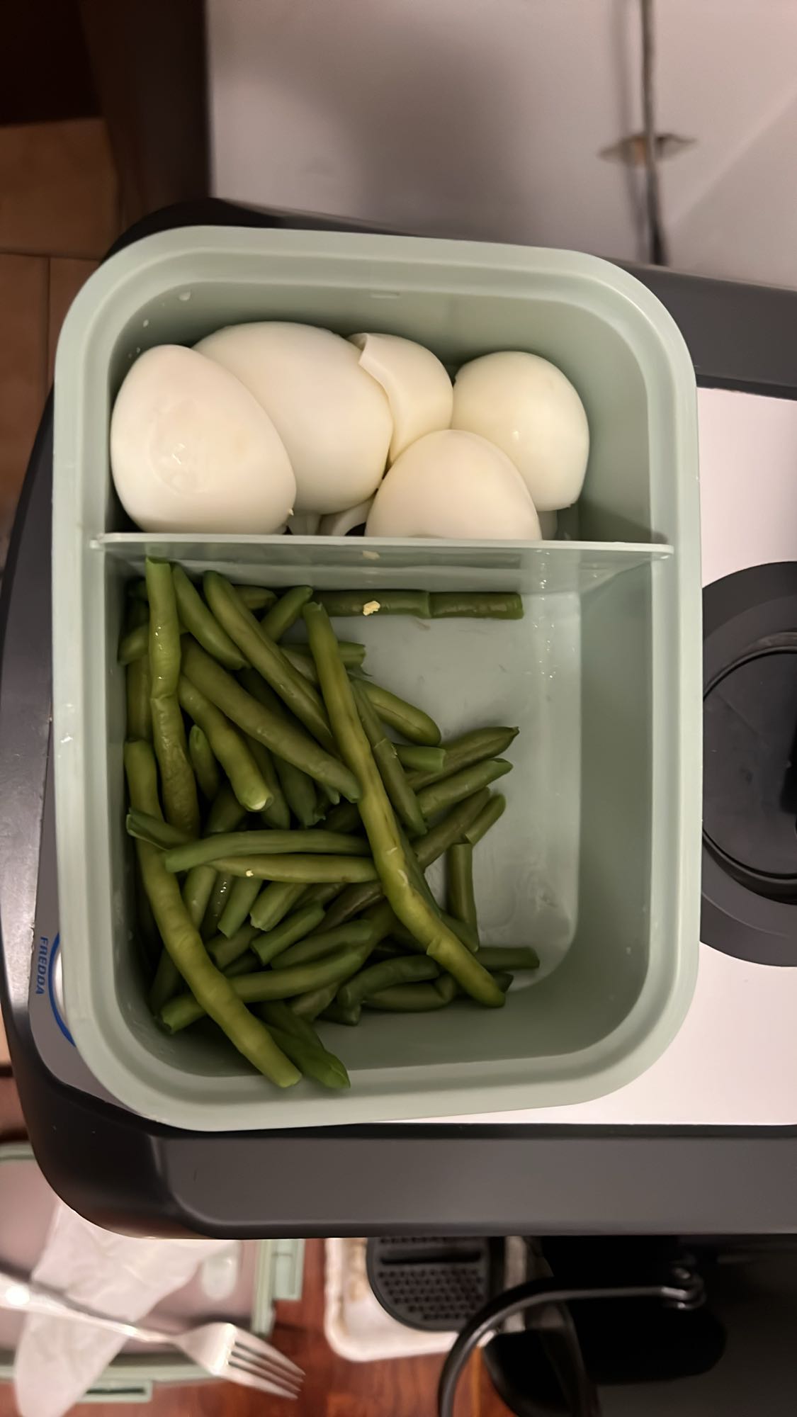 Uova e fagiolini