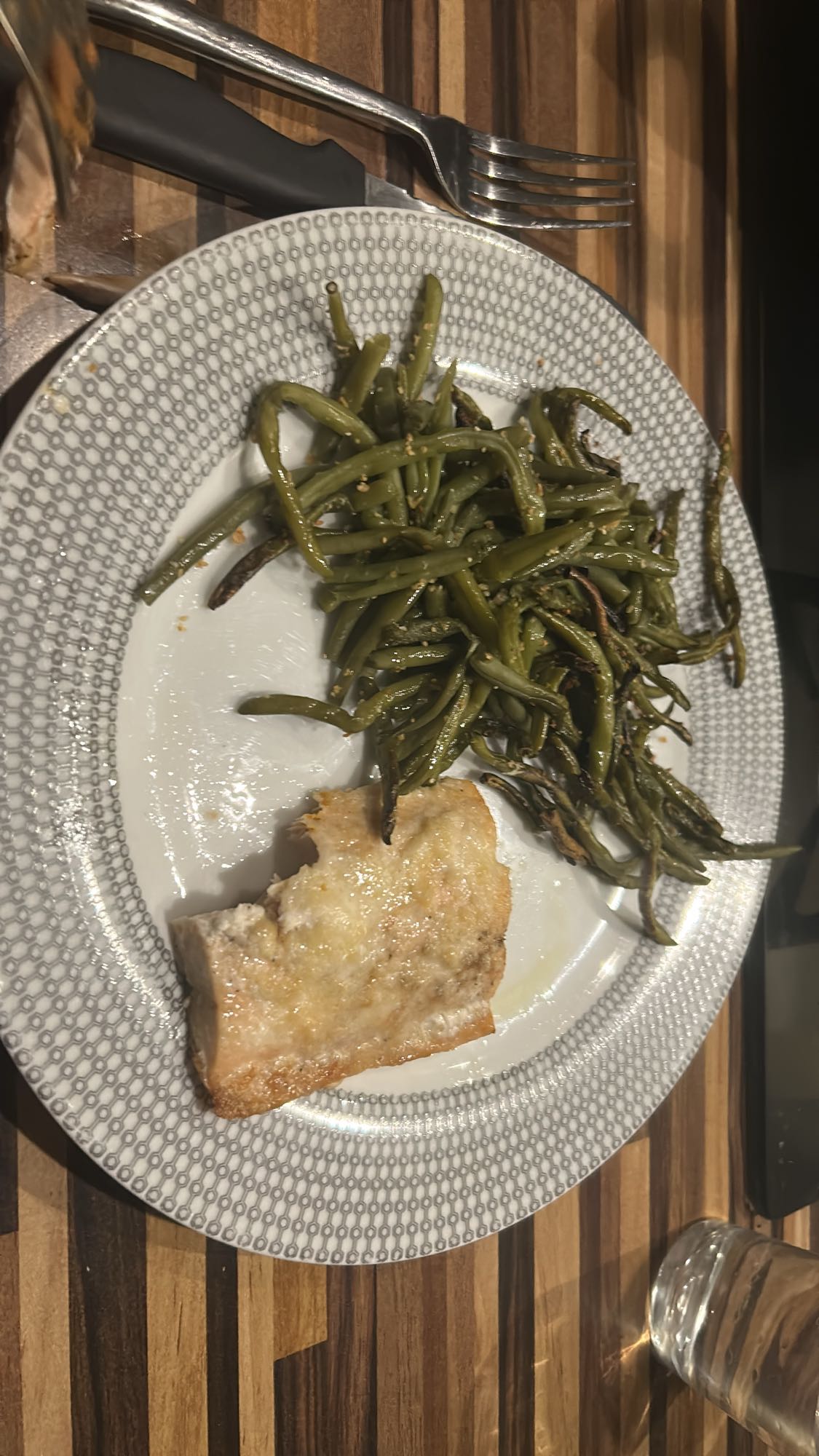Saumon et haricots verts