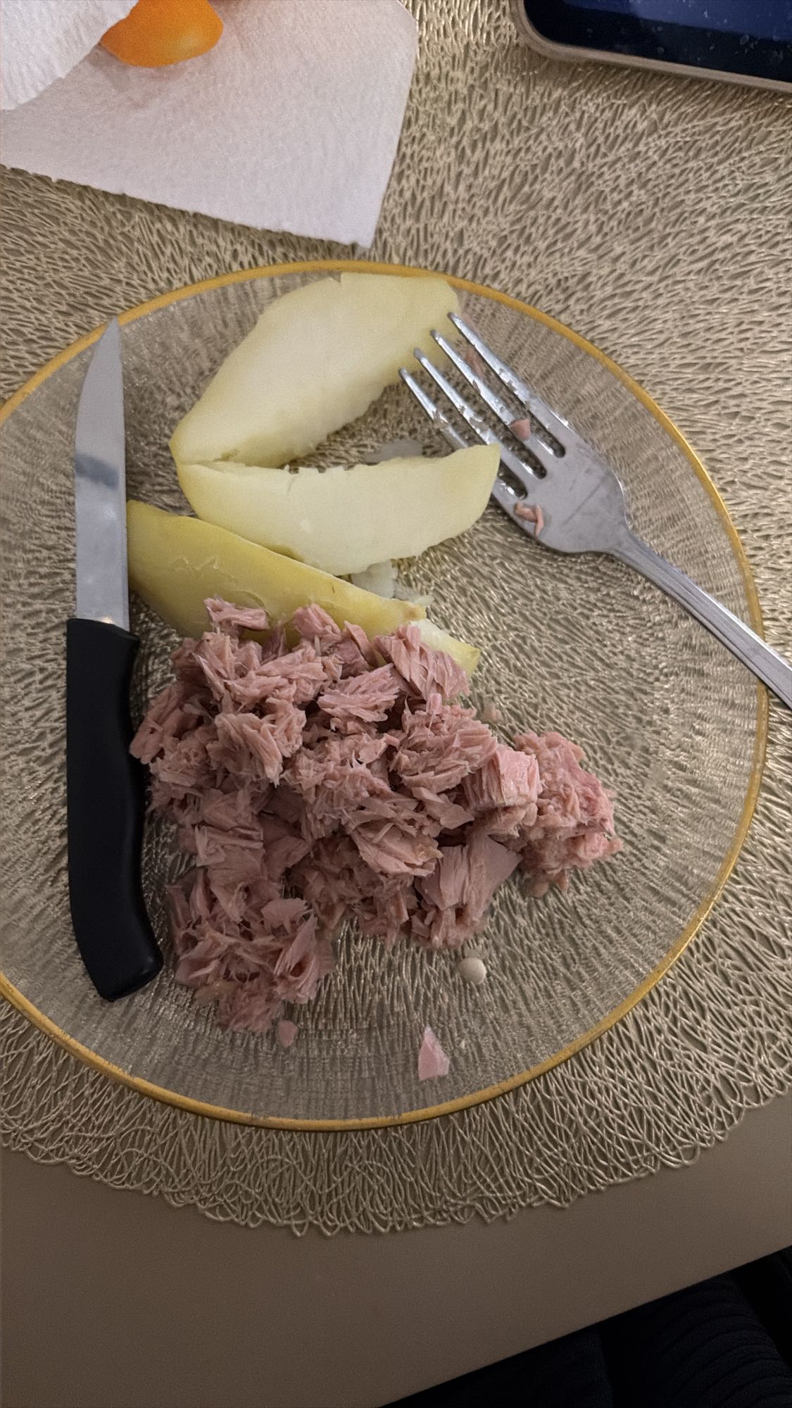 тунец с картофелем