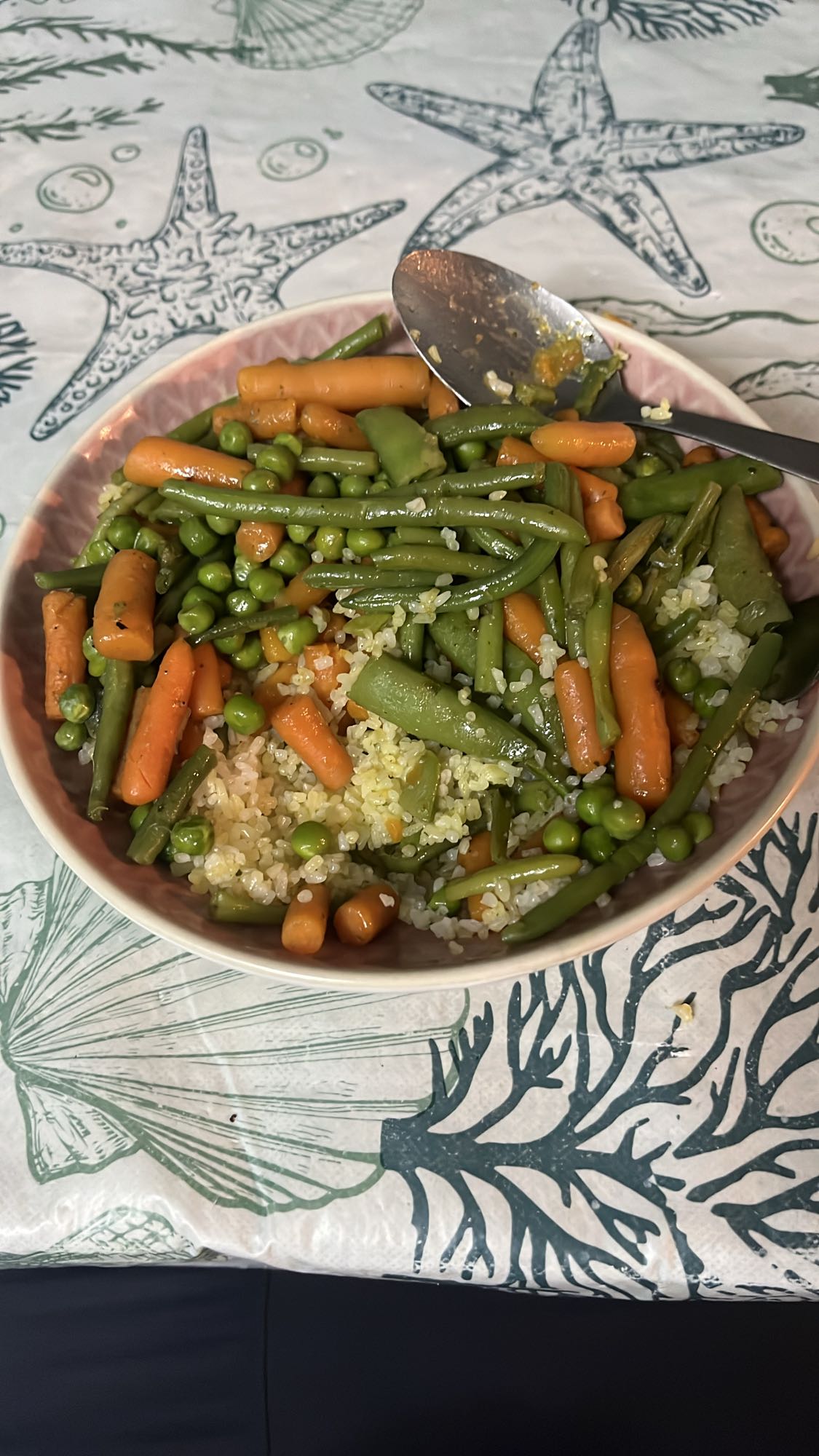 Riz aux légumes vapeur
