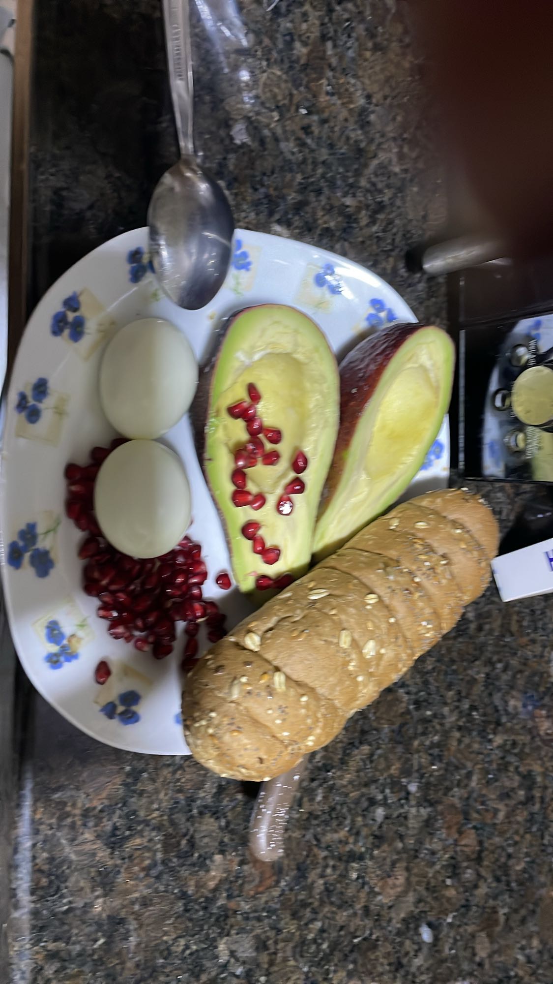 Egg Avocado Bread Plate