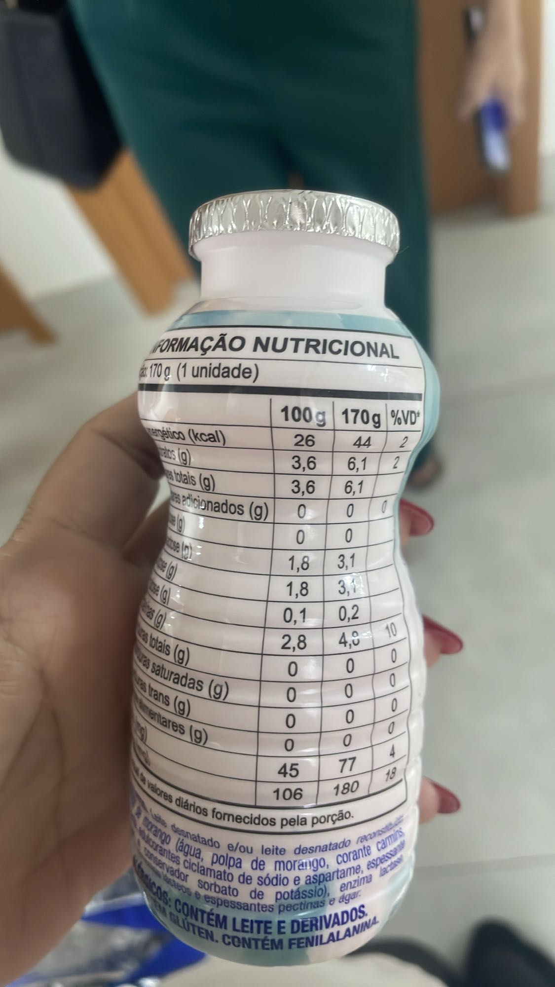 Bebida láctea morango