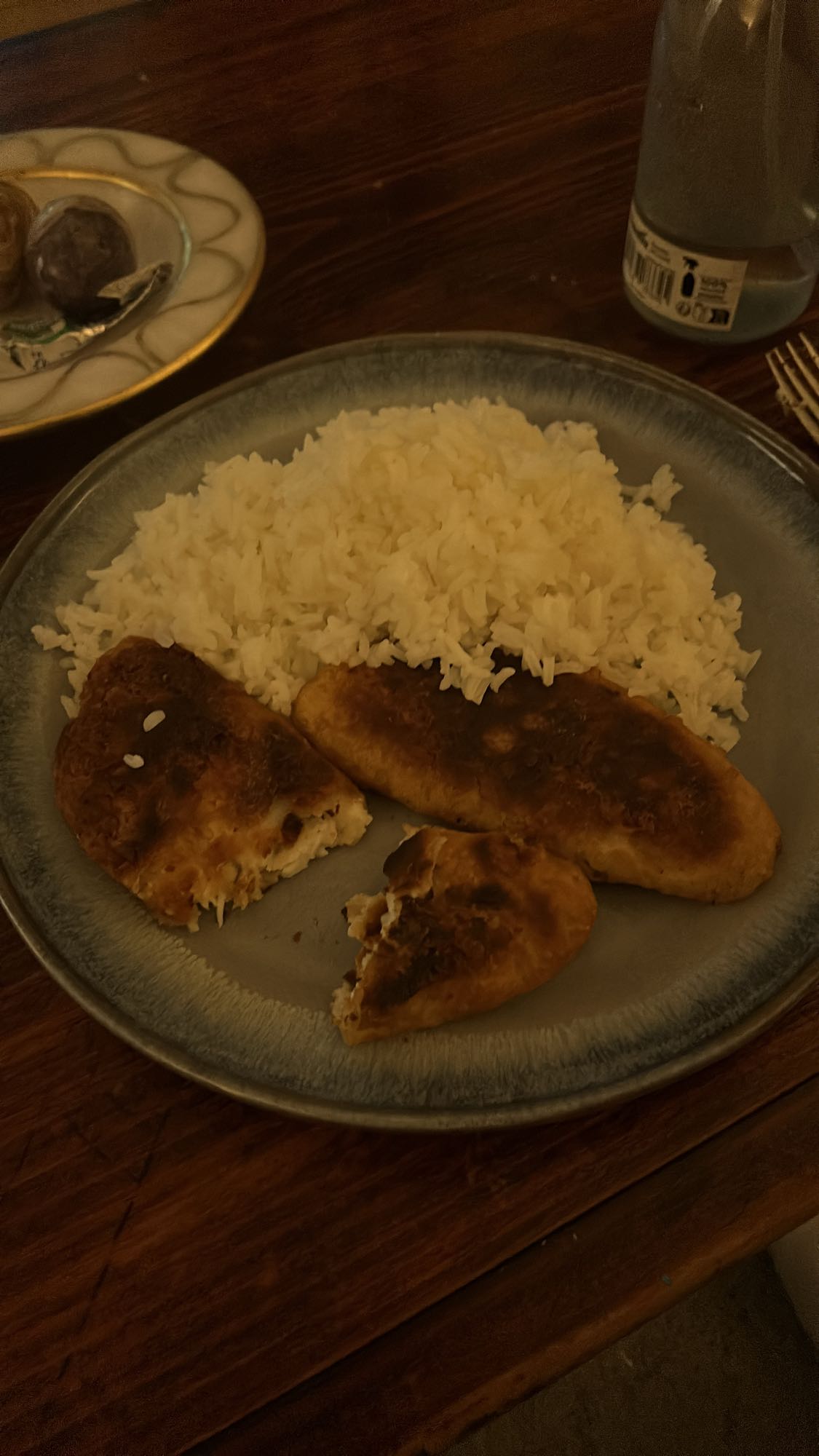 Riz et galettes de poulet
