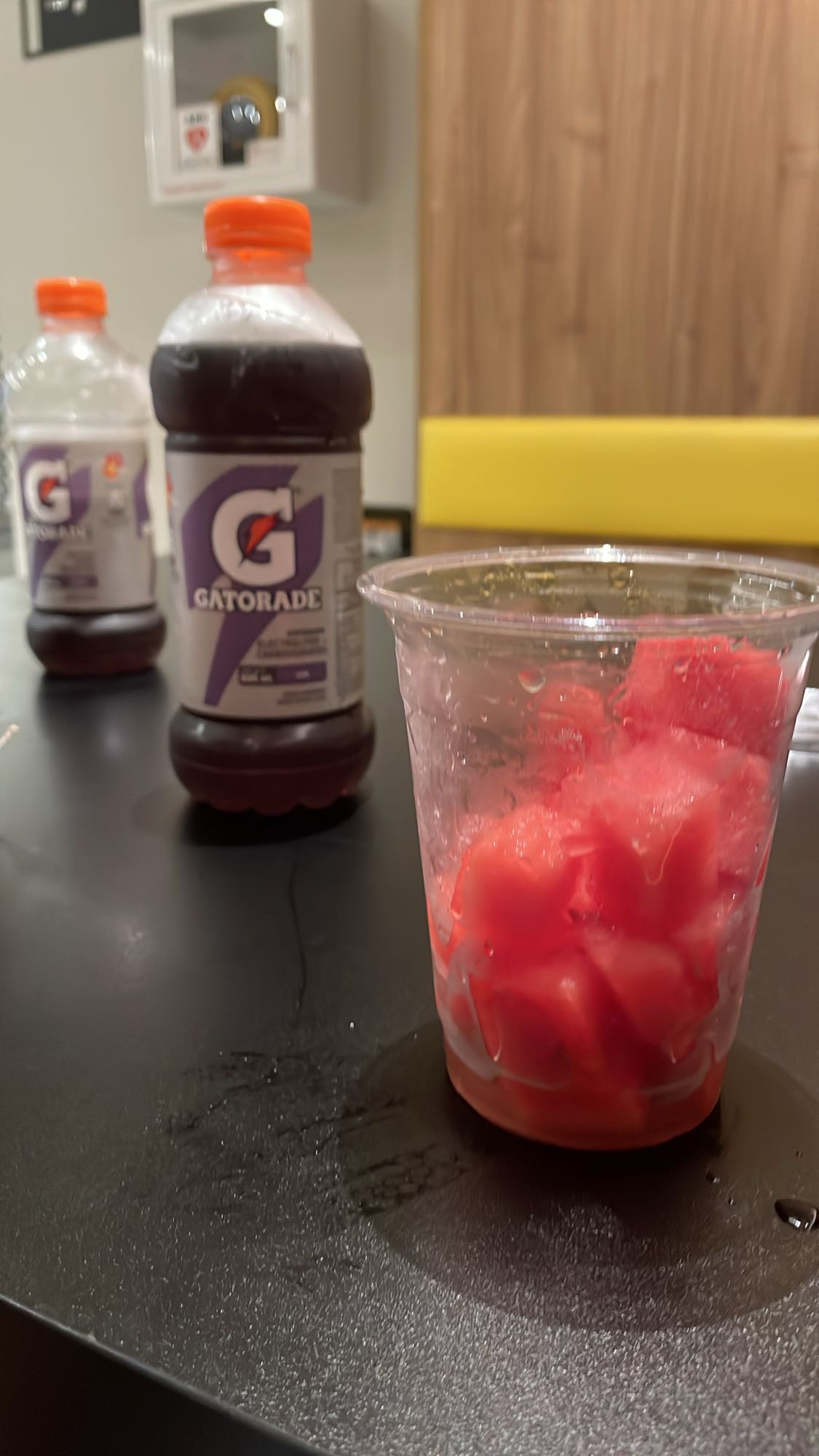 Gatorade and watermelon