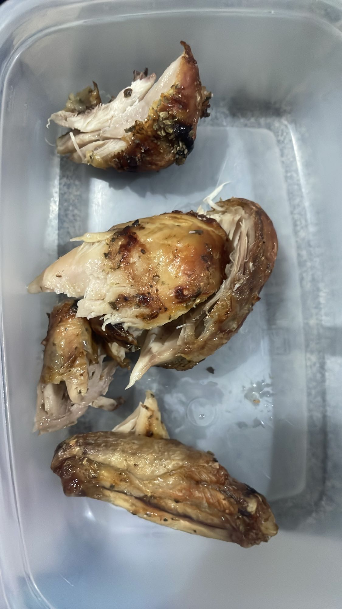 Frango assado desfiado