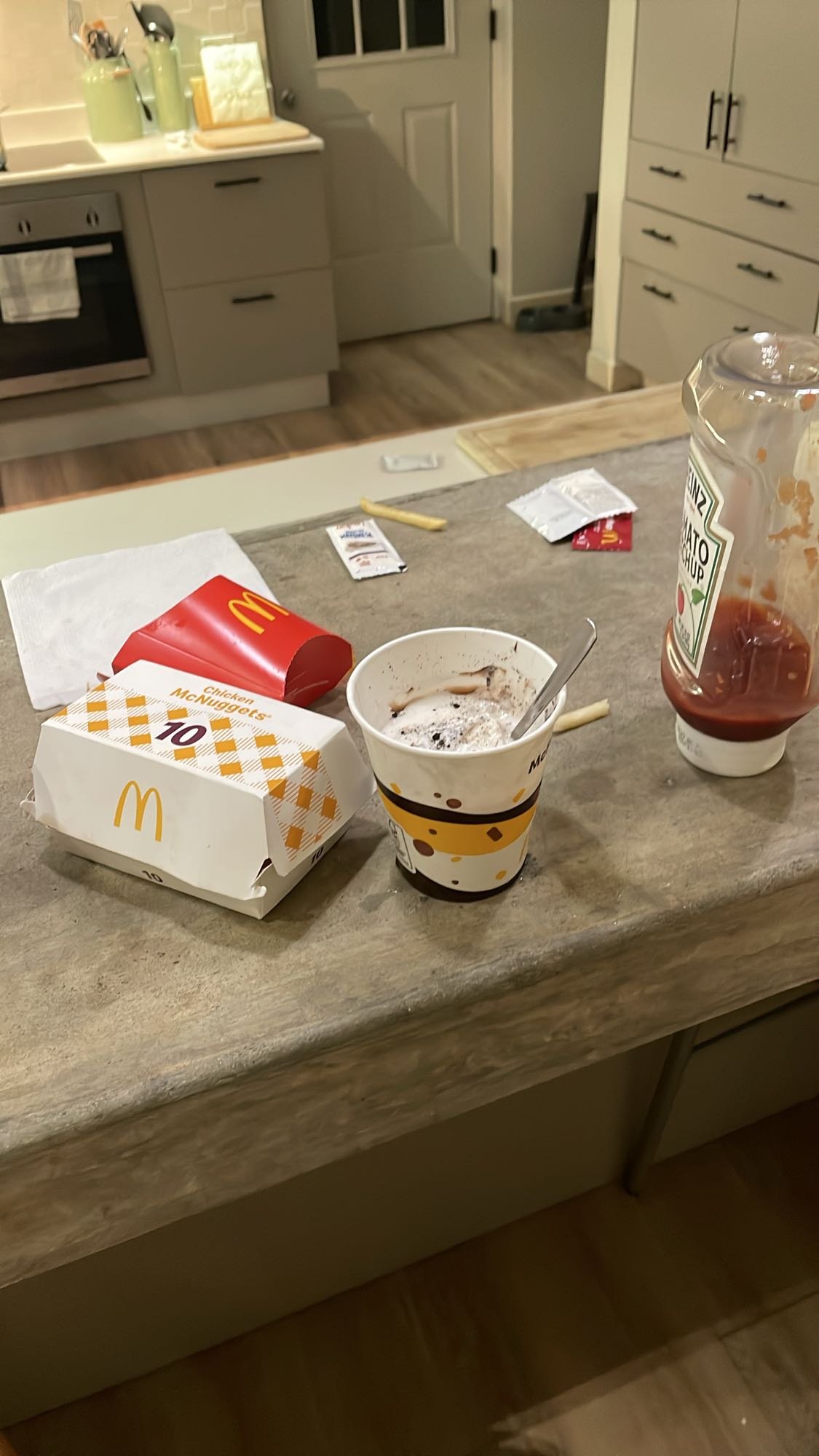 McNuggets, fries, McFlurry