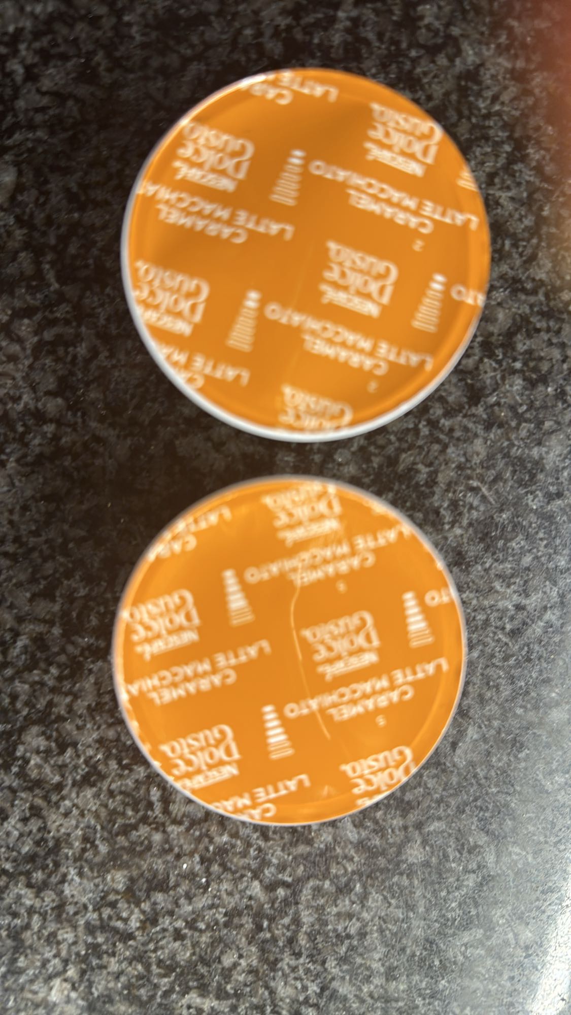 Caramel latte macchiato cups