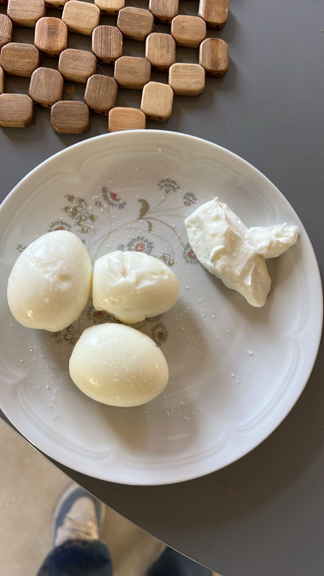 Eggs and labneh plate