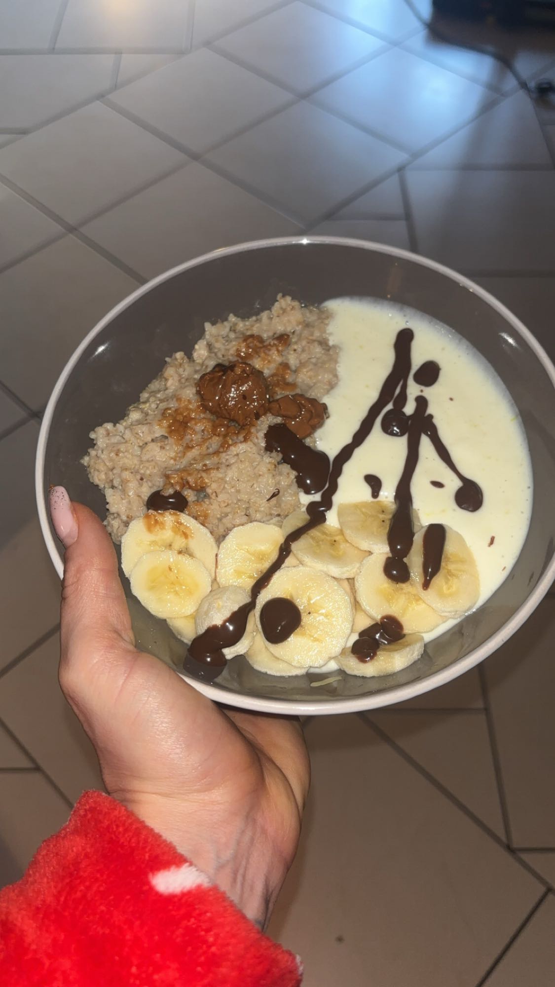 Bol de flocons et banane