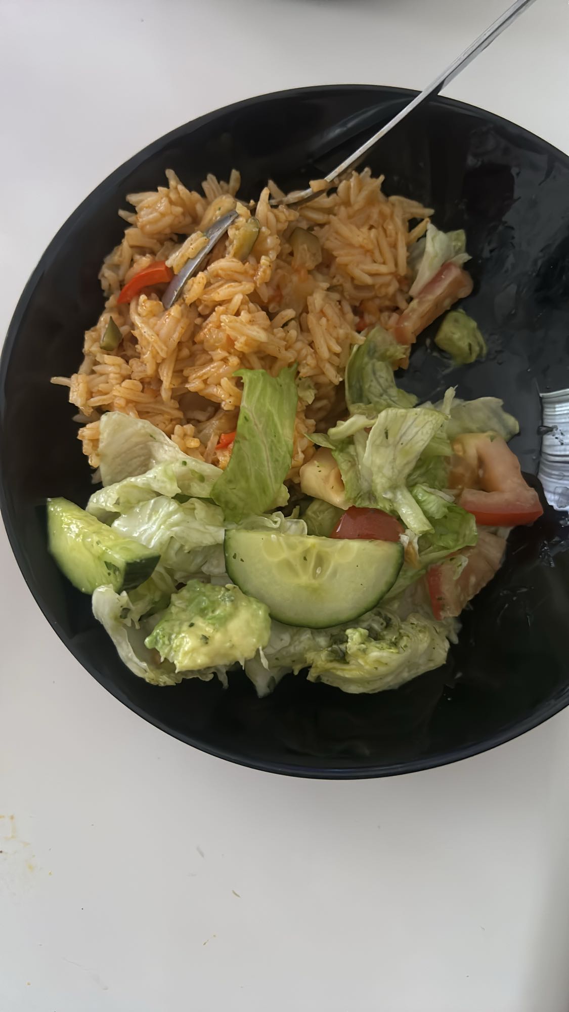 Rijst met salade