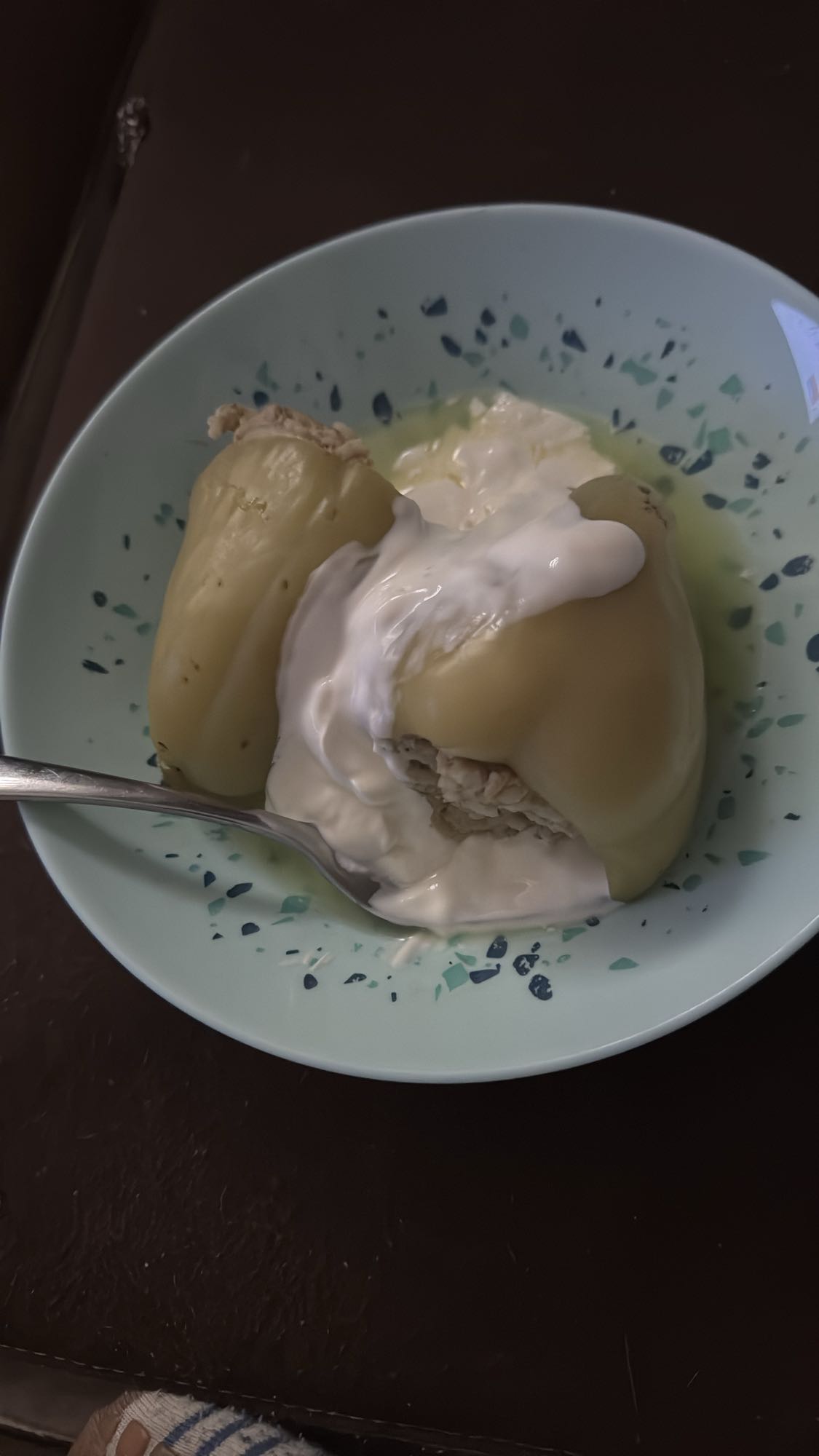 фаршированный перец со сметаной