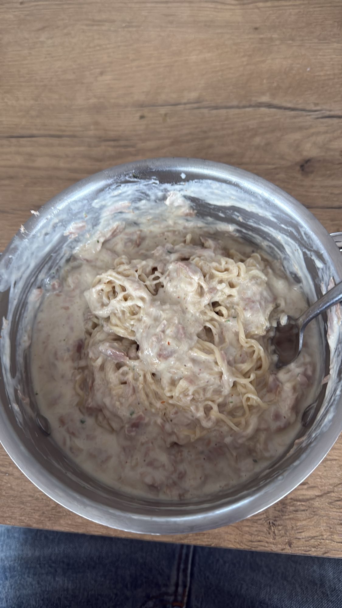 Instantnudeln mit Thunfisch