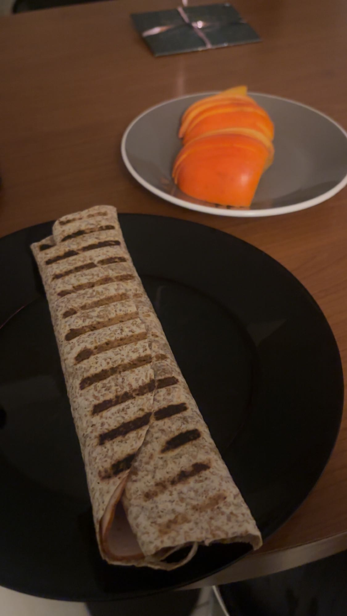 Wrap de dinde et kaki