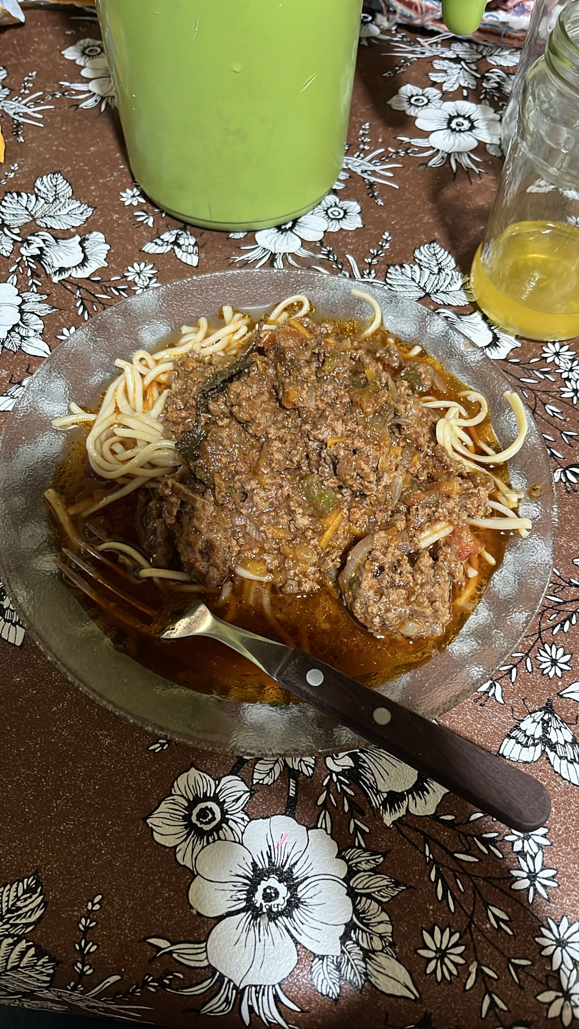 Espagueti con carne
