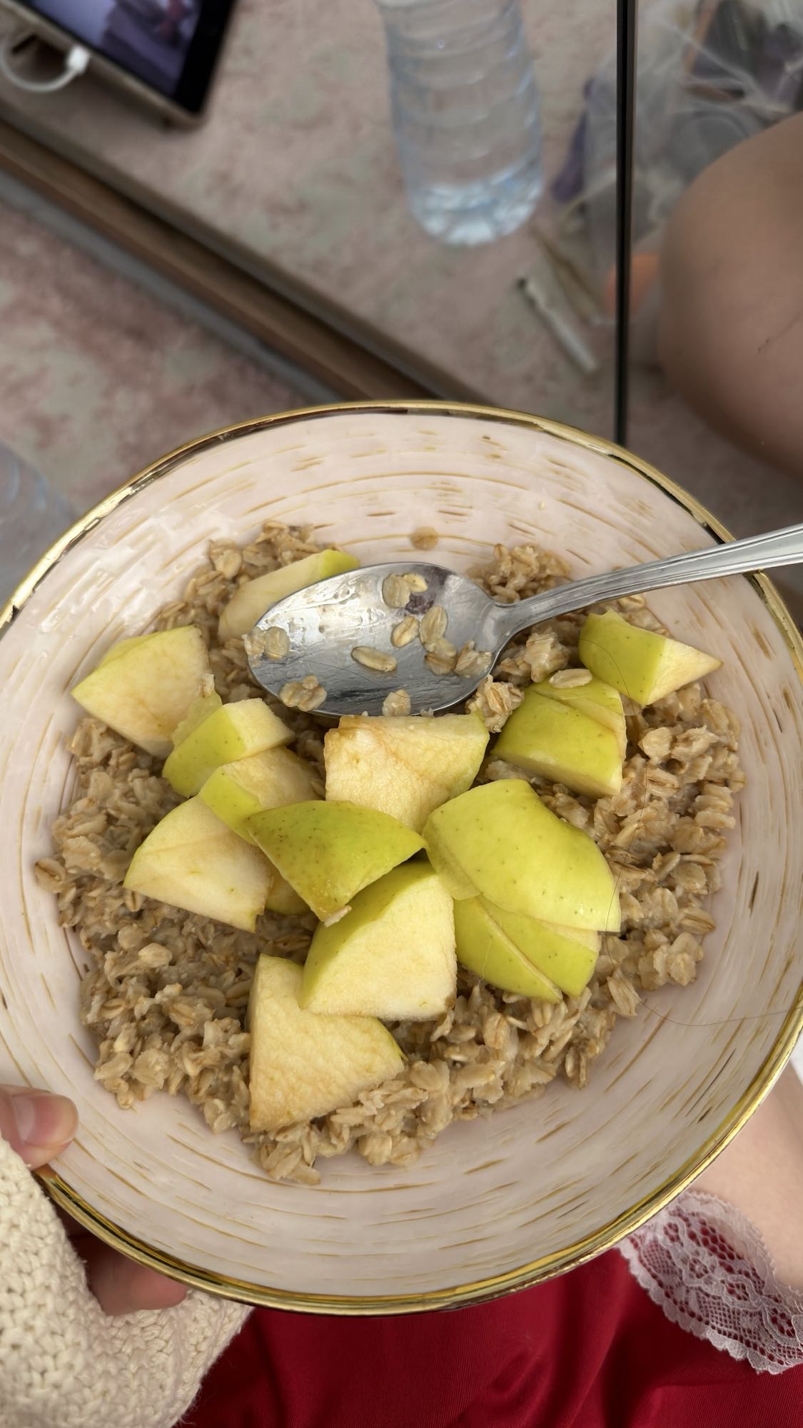 овсянка с яблоком