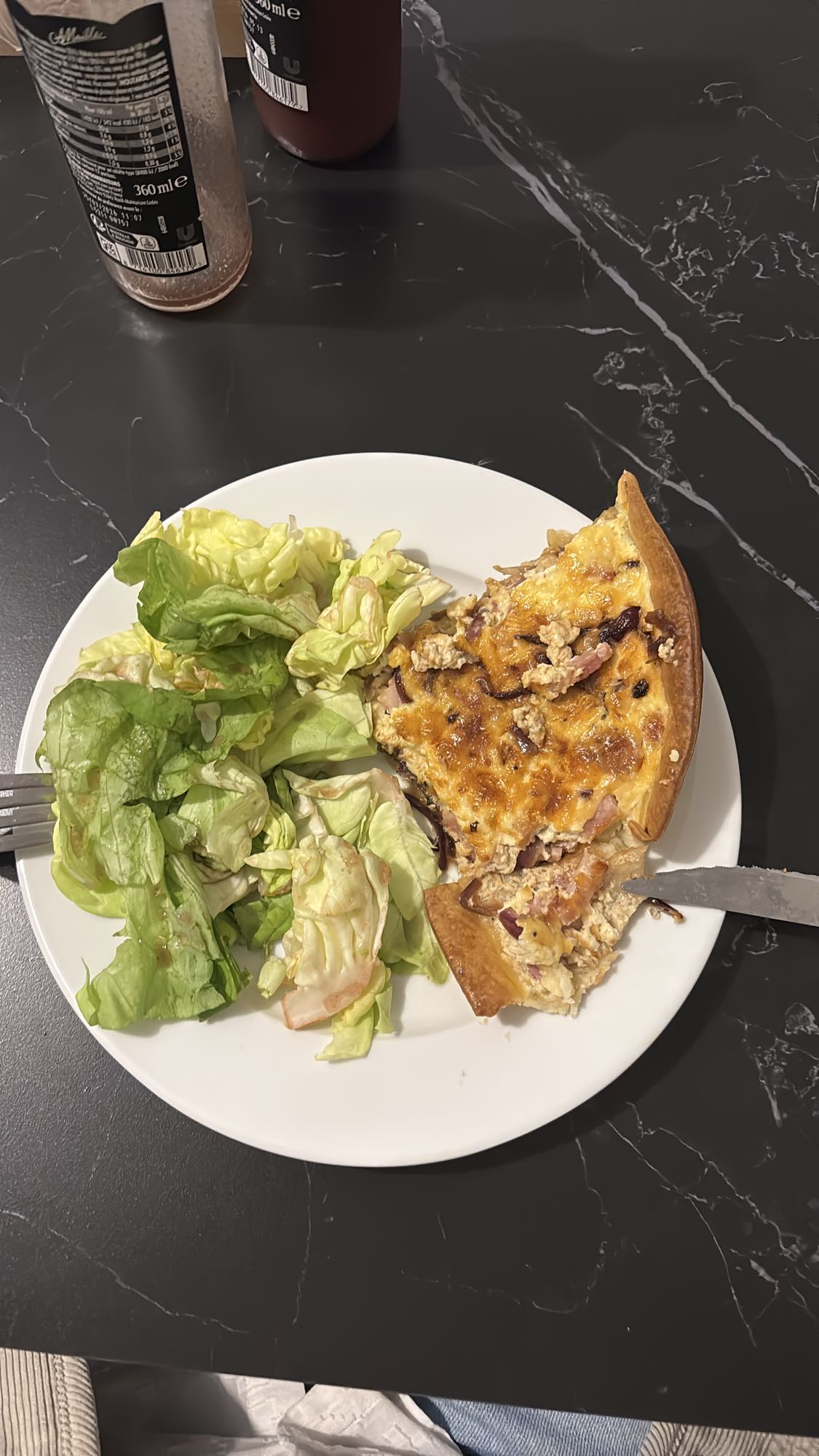 Quiche et salade verte