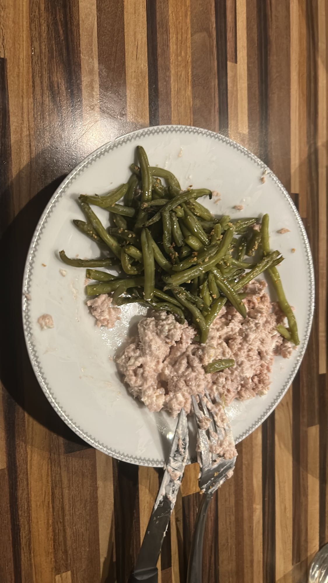 haricots verts et thon