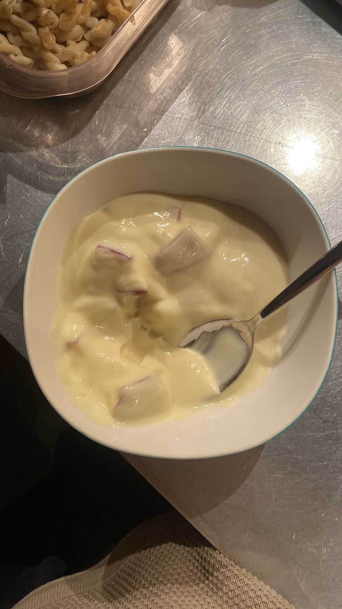 Vanillepudding mit Apfel