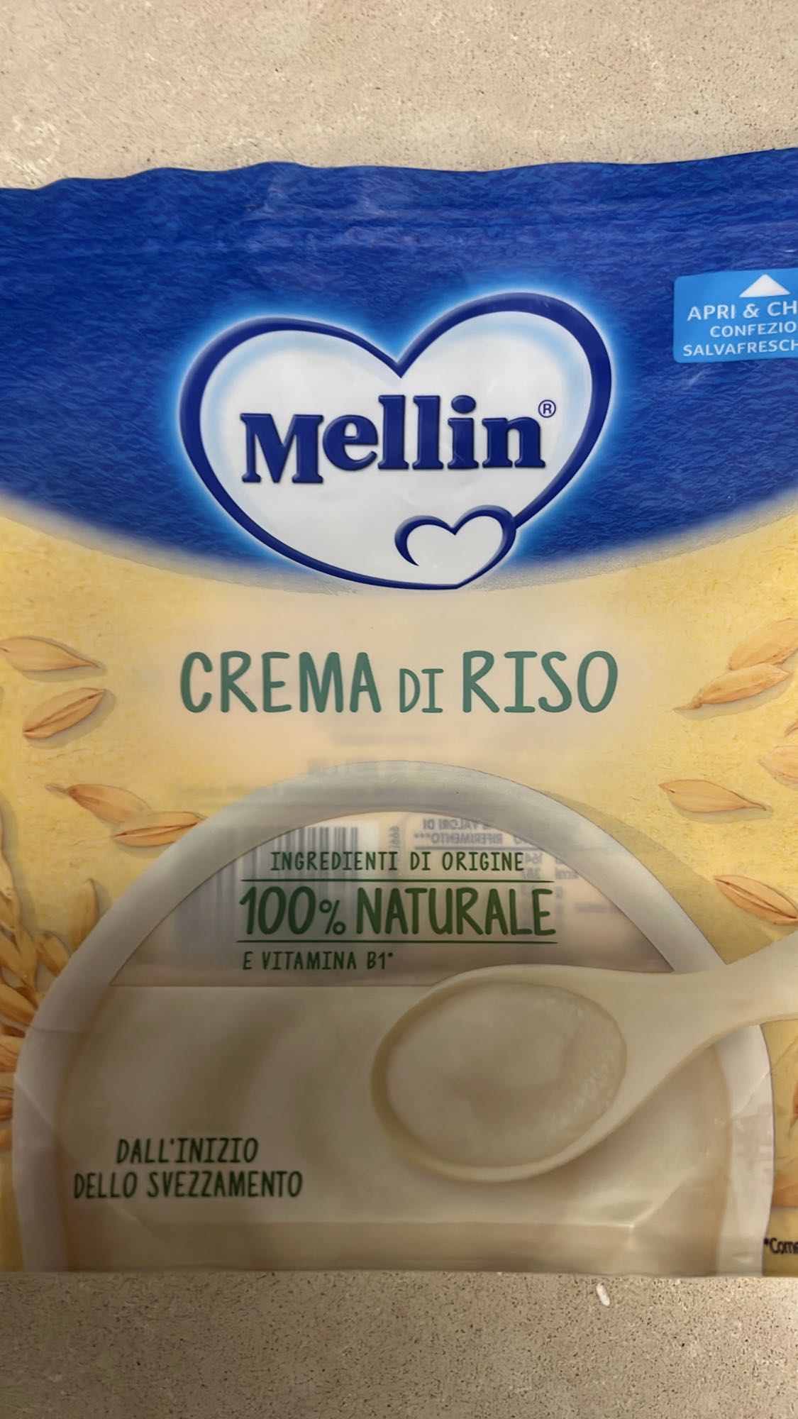 Crema di riso Mellin