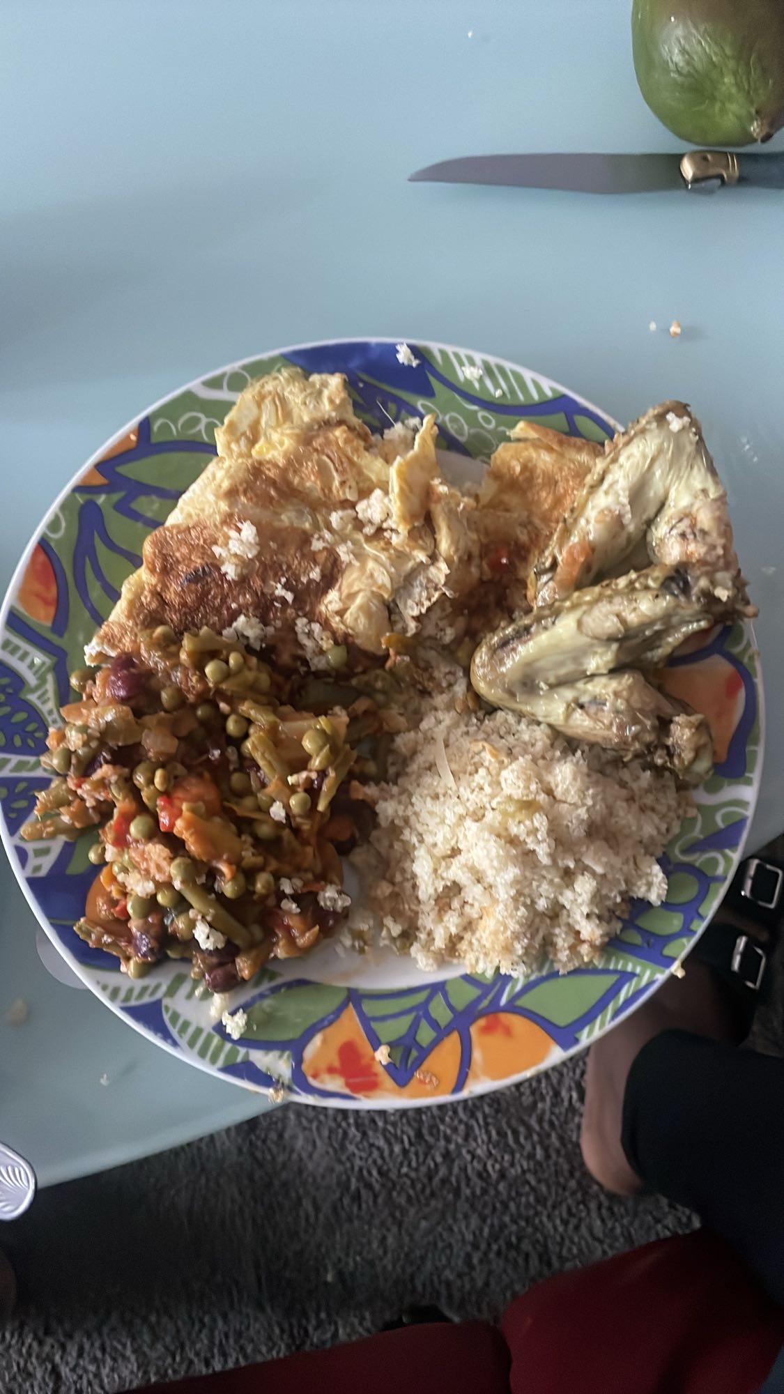 Poulet, œufs et couscous