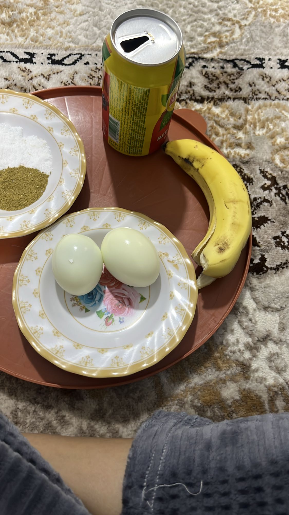 Eggs, Banana & Soda Snack