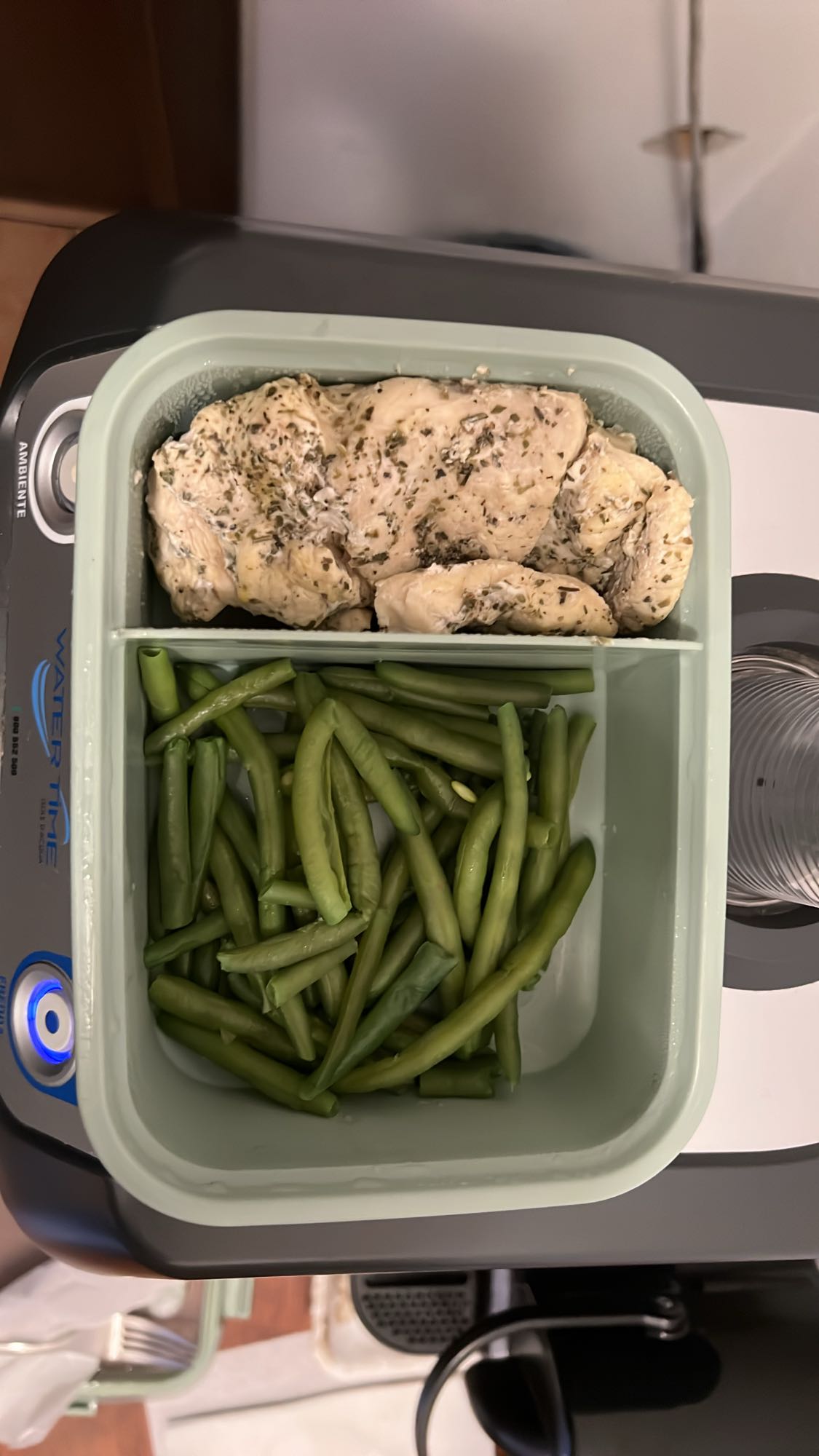 Tavuk ve yeşil fasulye