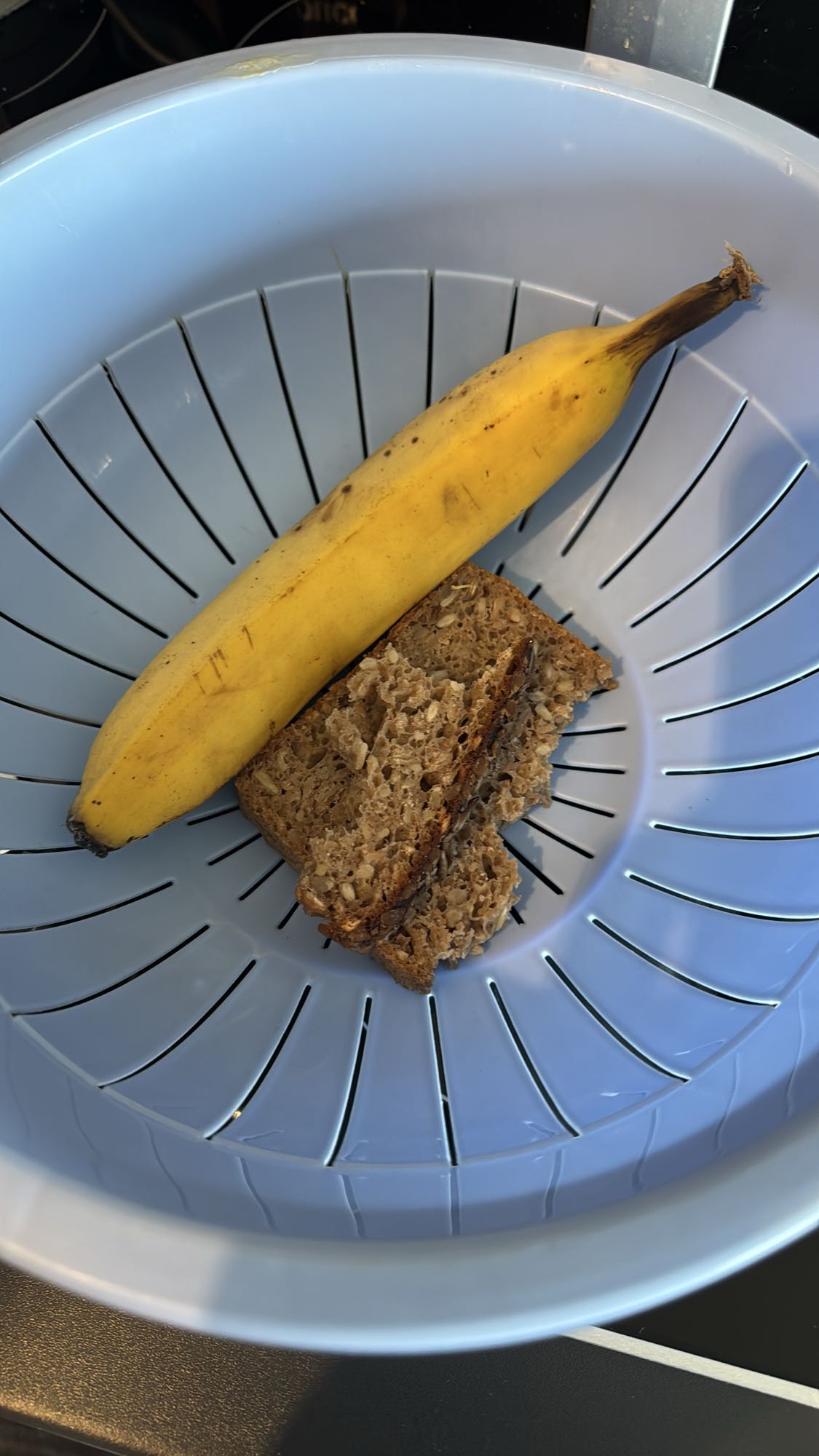 Banaan en volkorenbrood