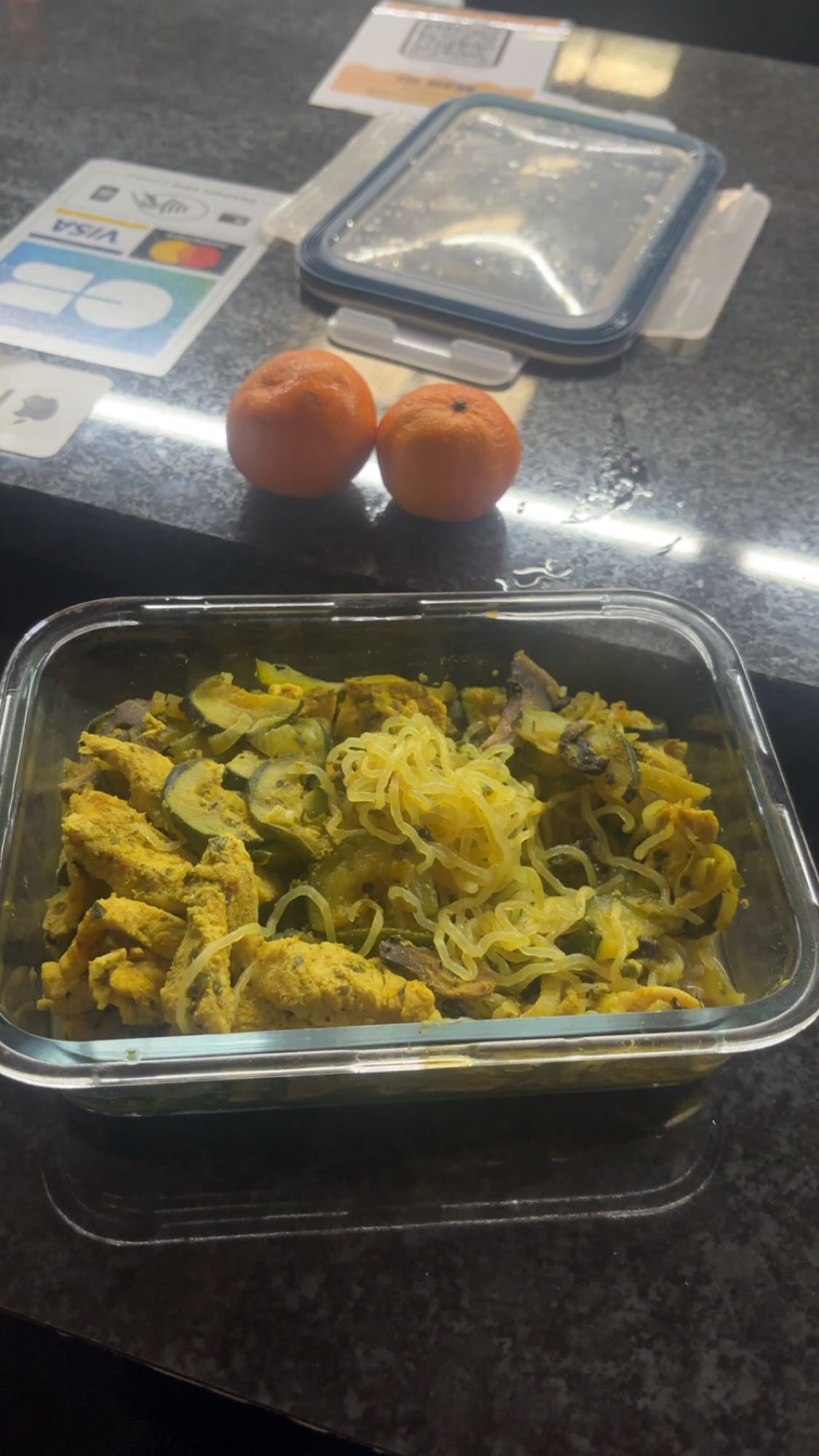 Poulet aux légumes et mandarines