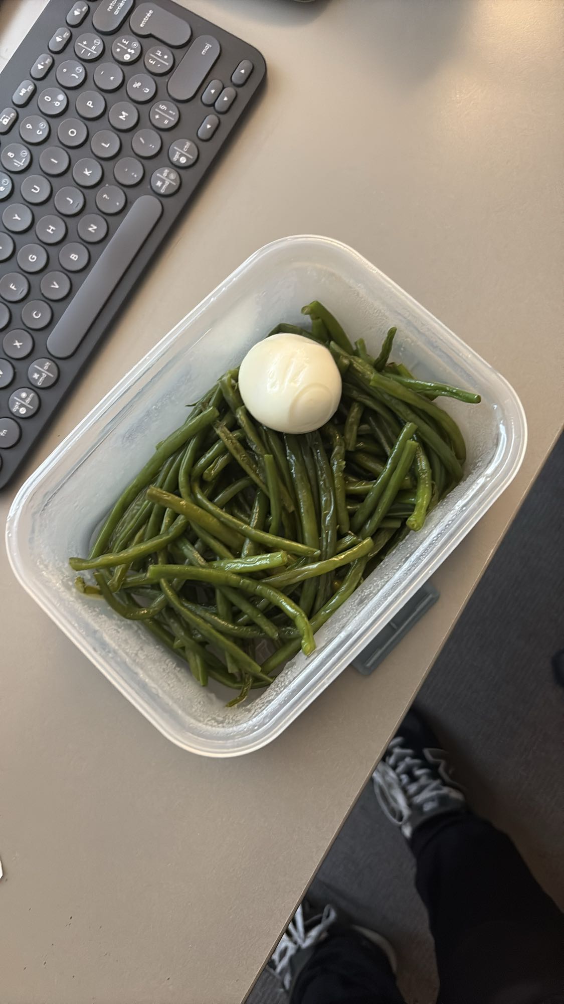 Haricots verts et œuf