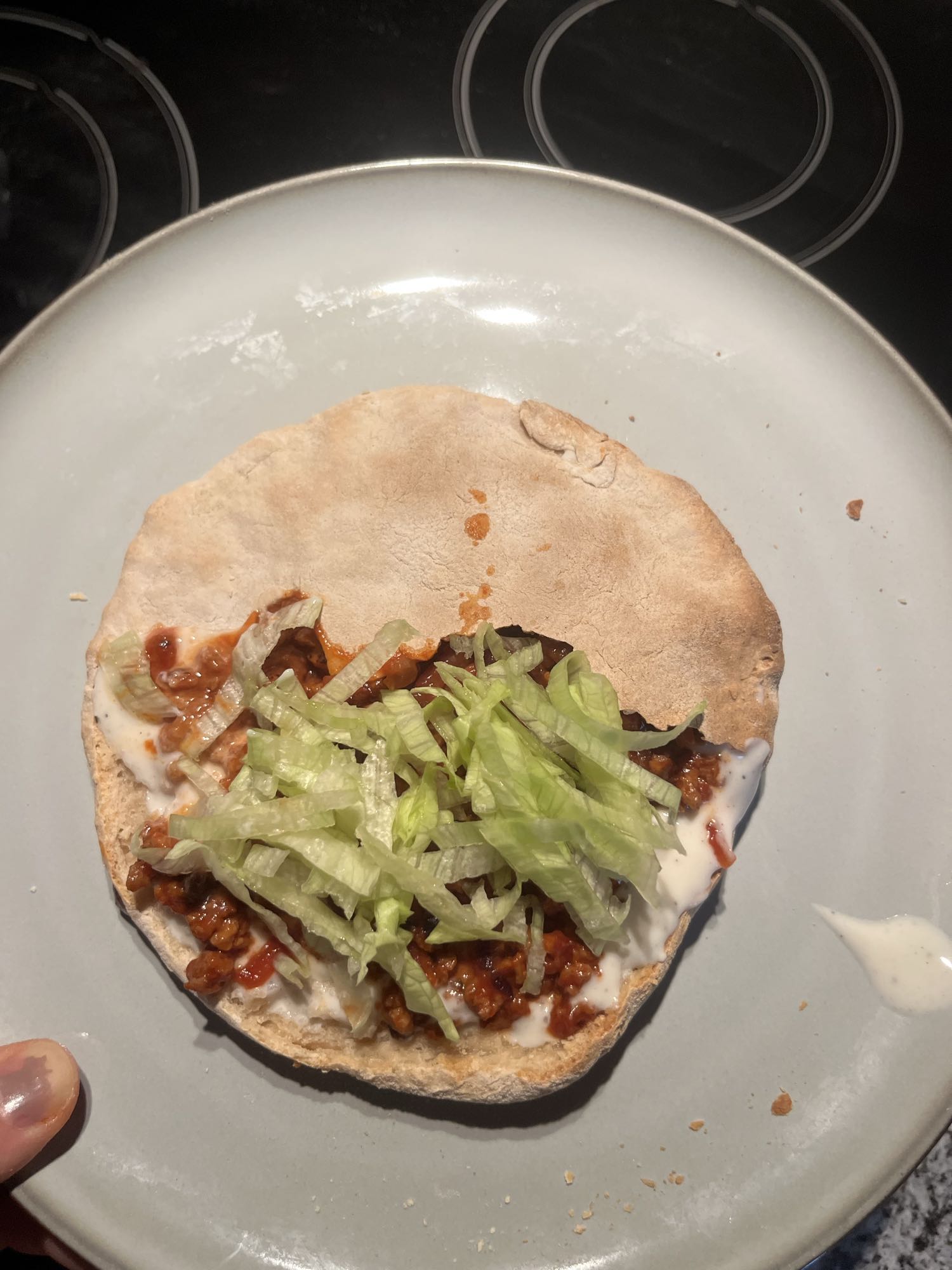 Pitabroodje met gehakt