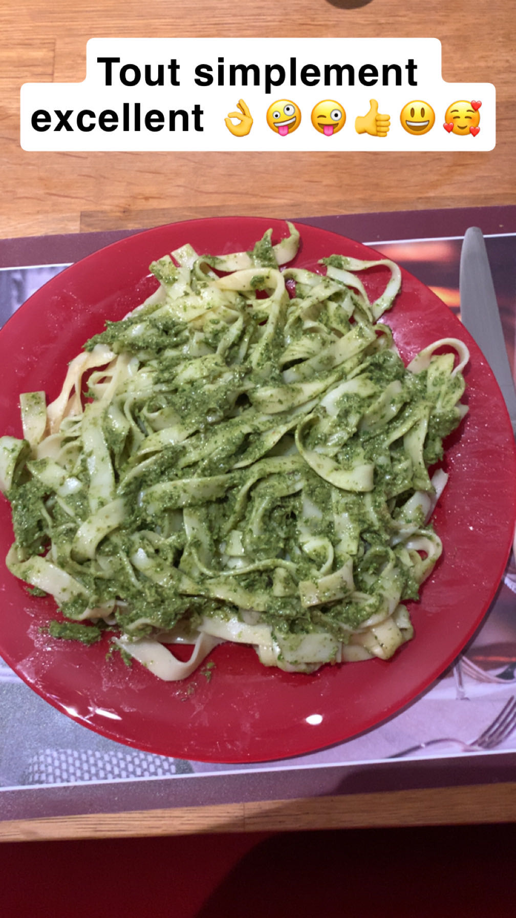 Tagliatelles au pesto