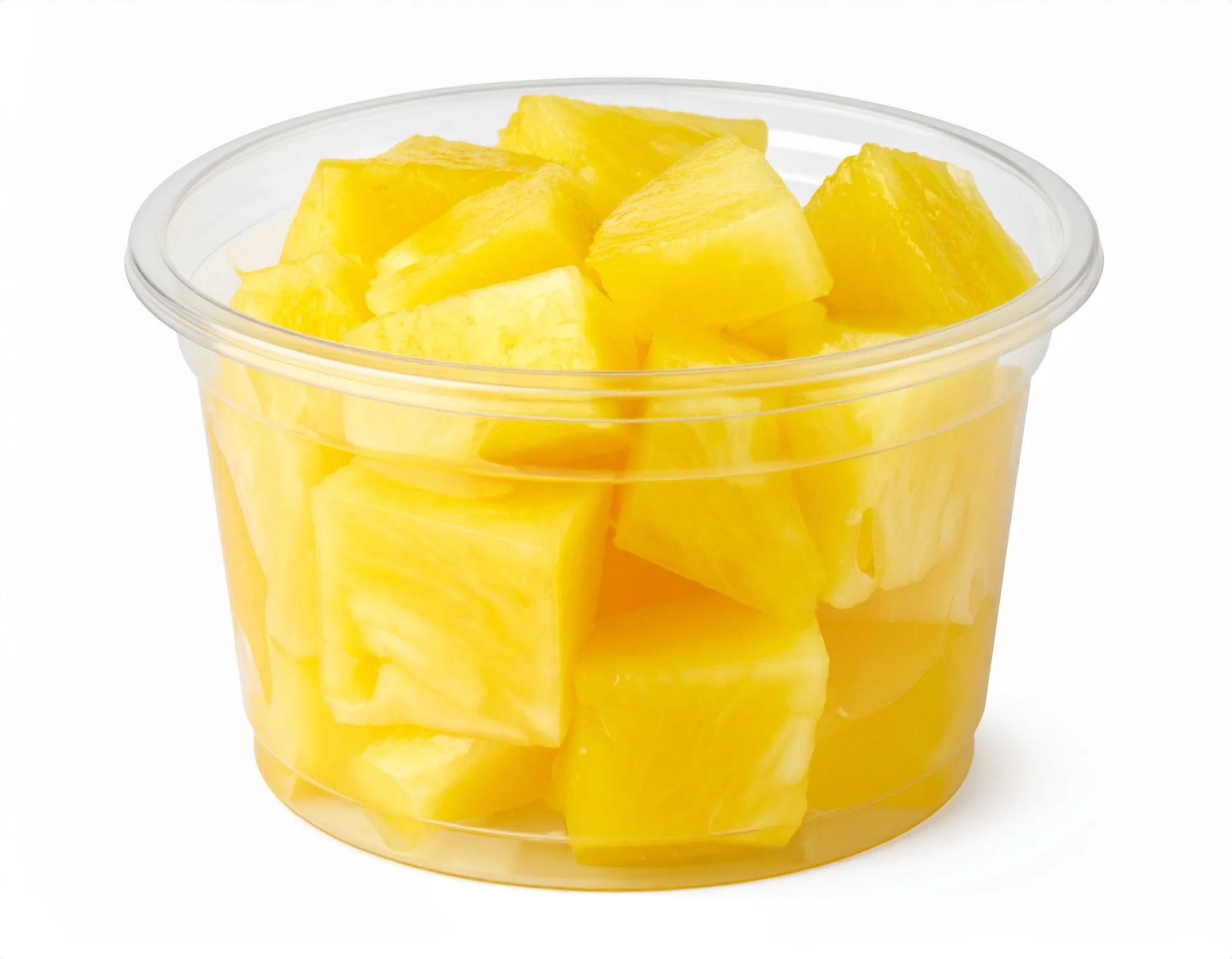 Cubes d'ananas frais