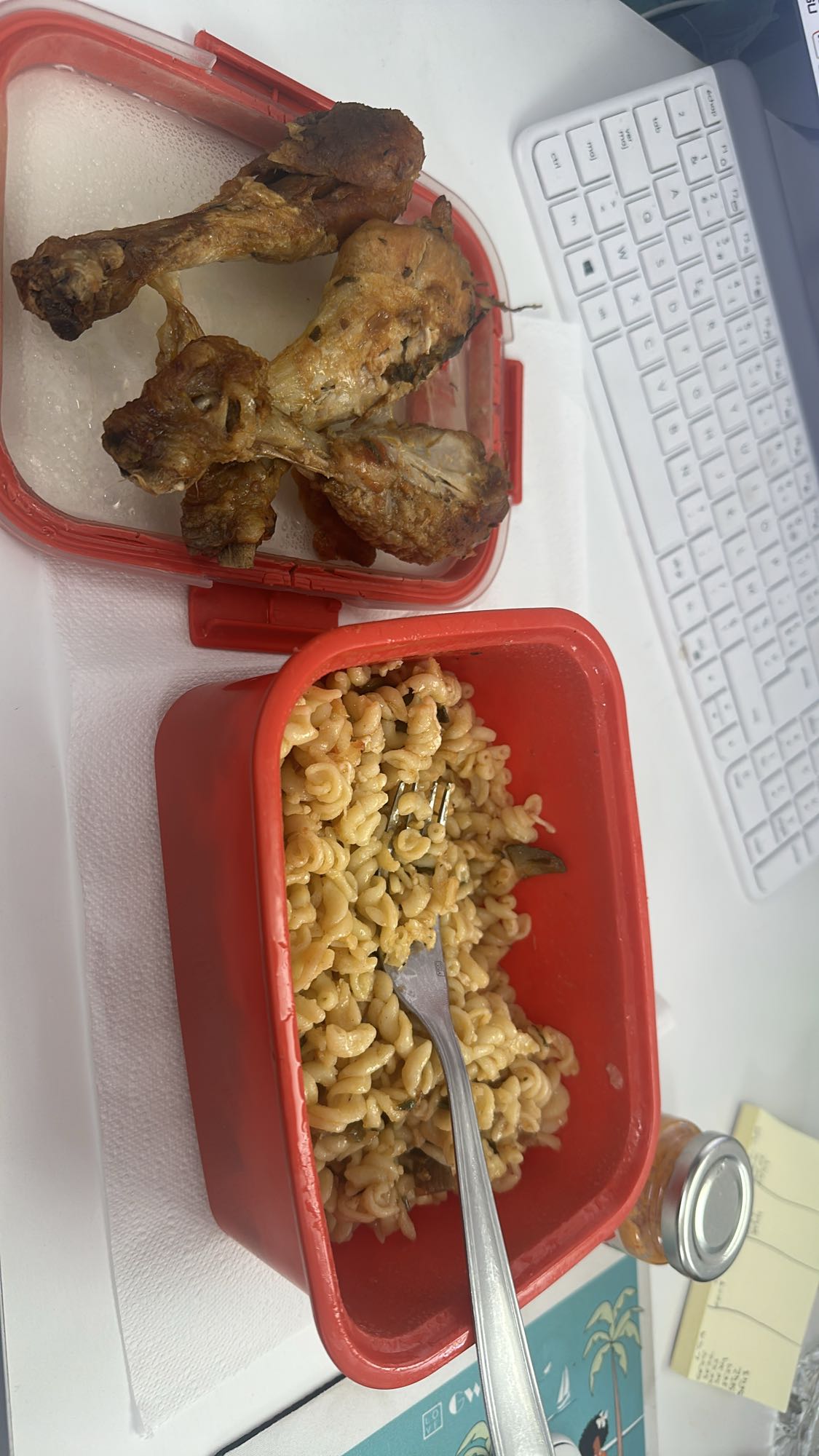 Pâtes et pilons de poulet