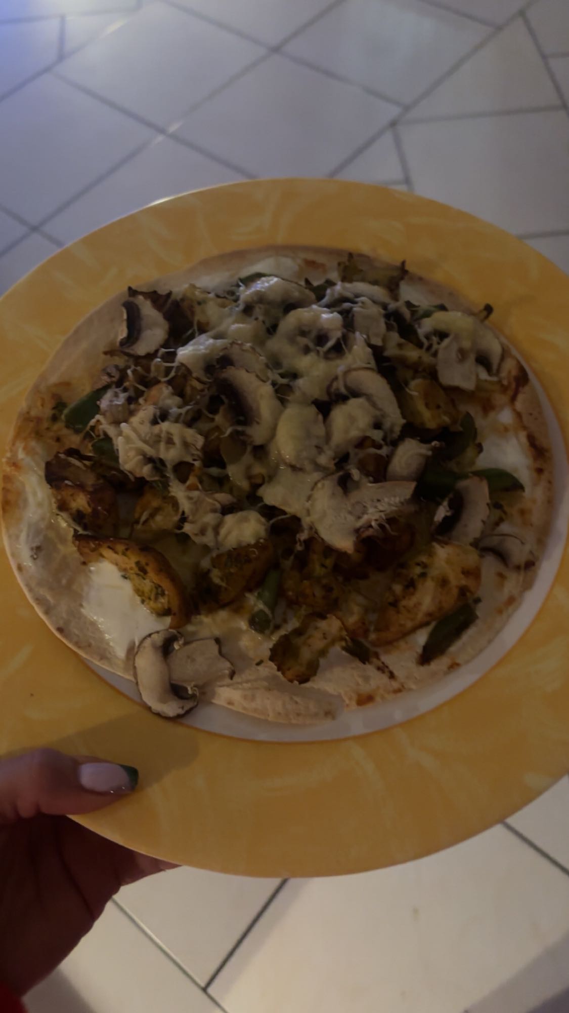 Pizza poulet fromage blanc