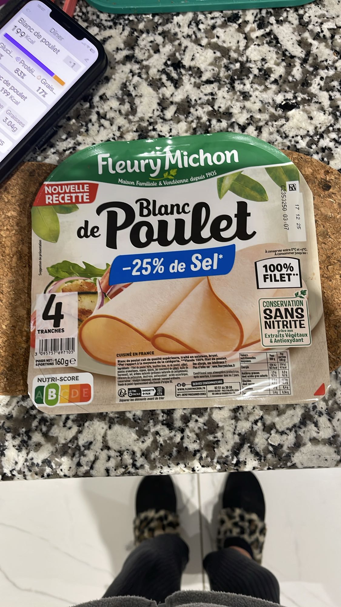 Blanc de poulet tranches
