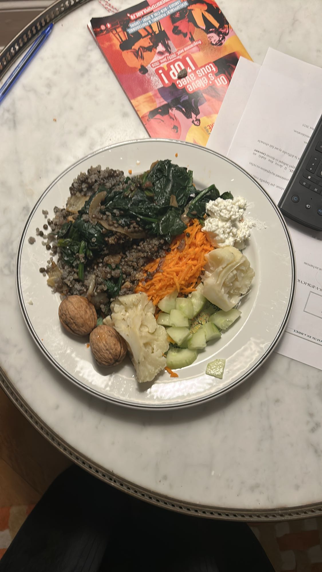 Assiette végétarienne variée