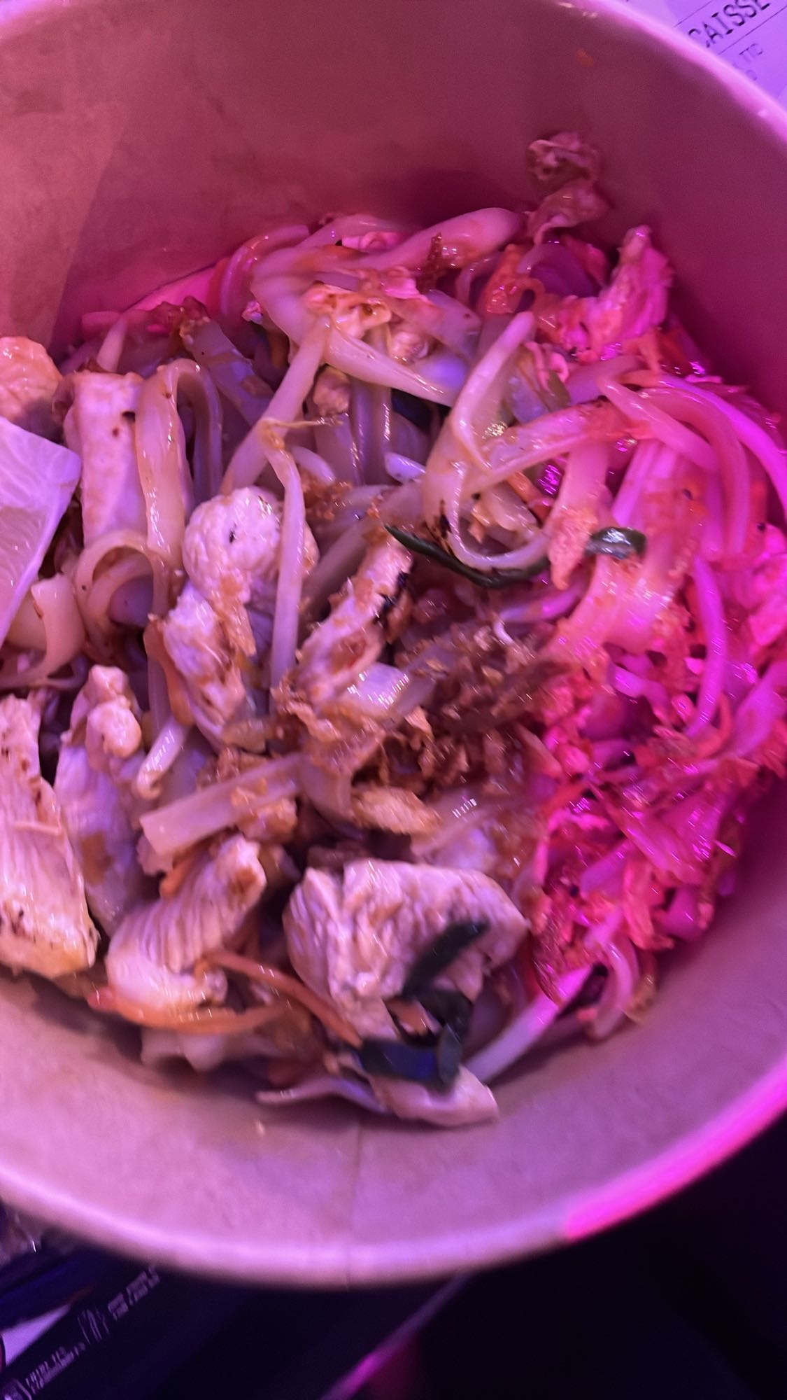 Nouilles sautées au poulet