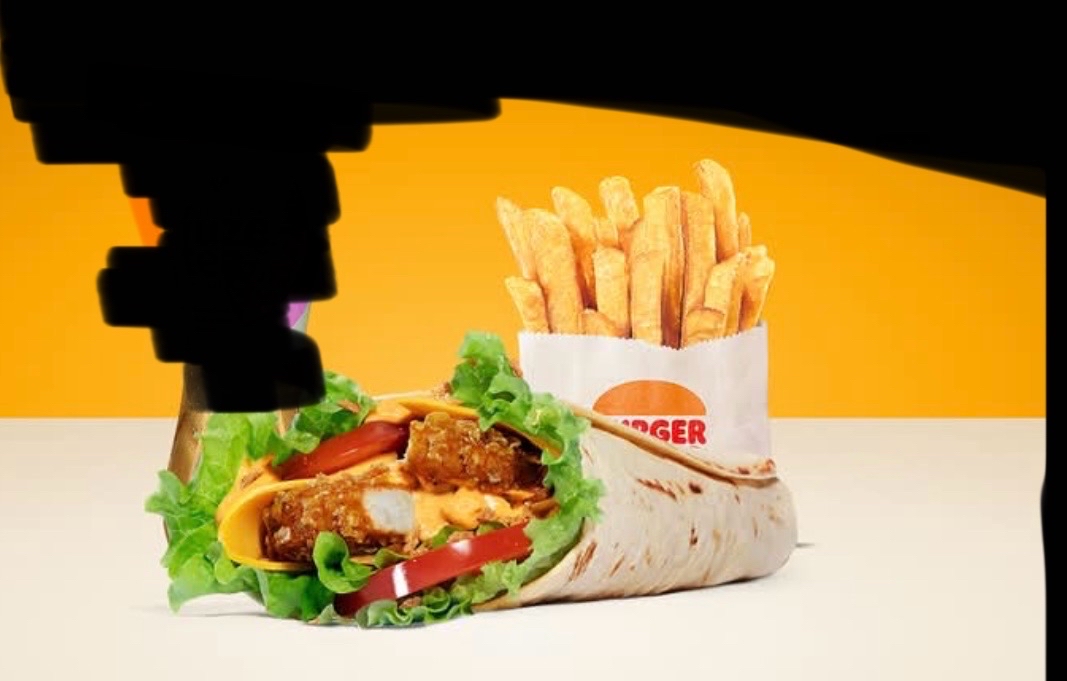 Wrap croustillant et frites