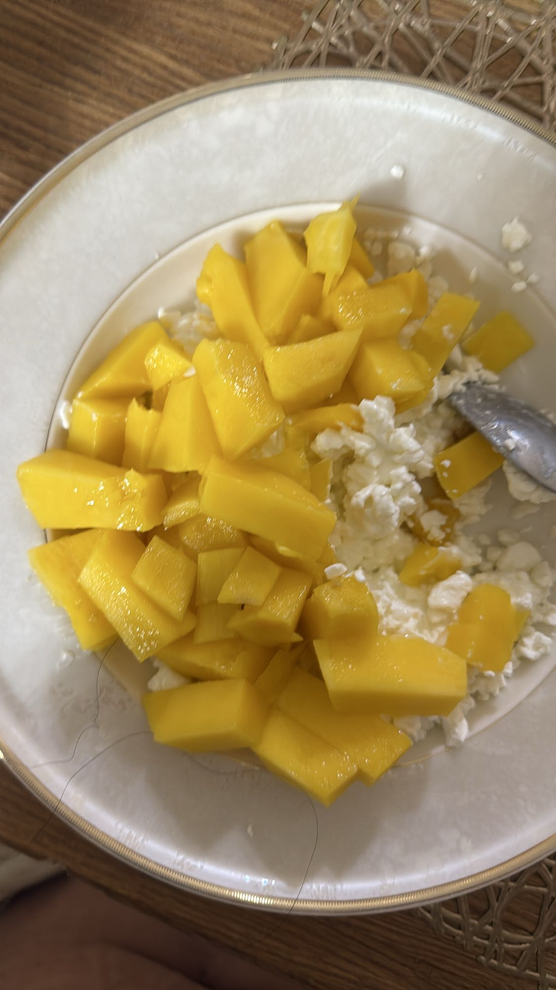 манго с творогом