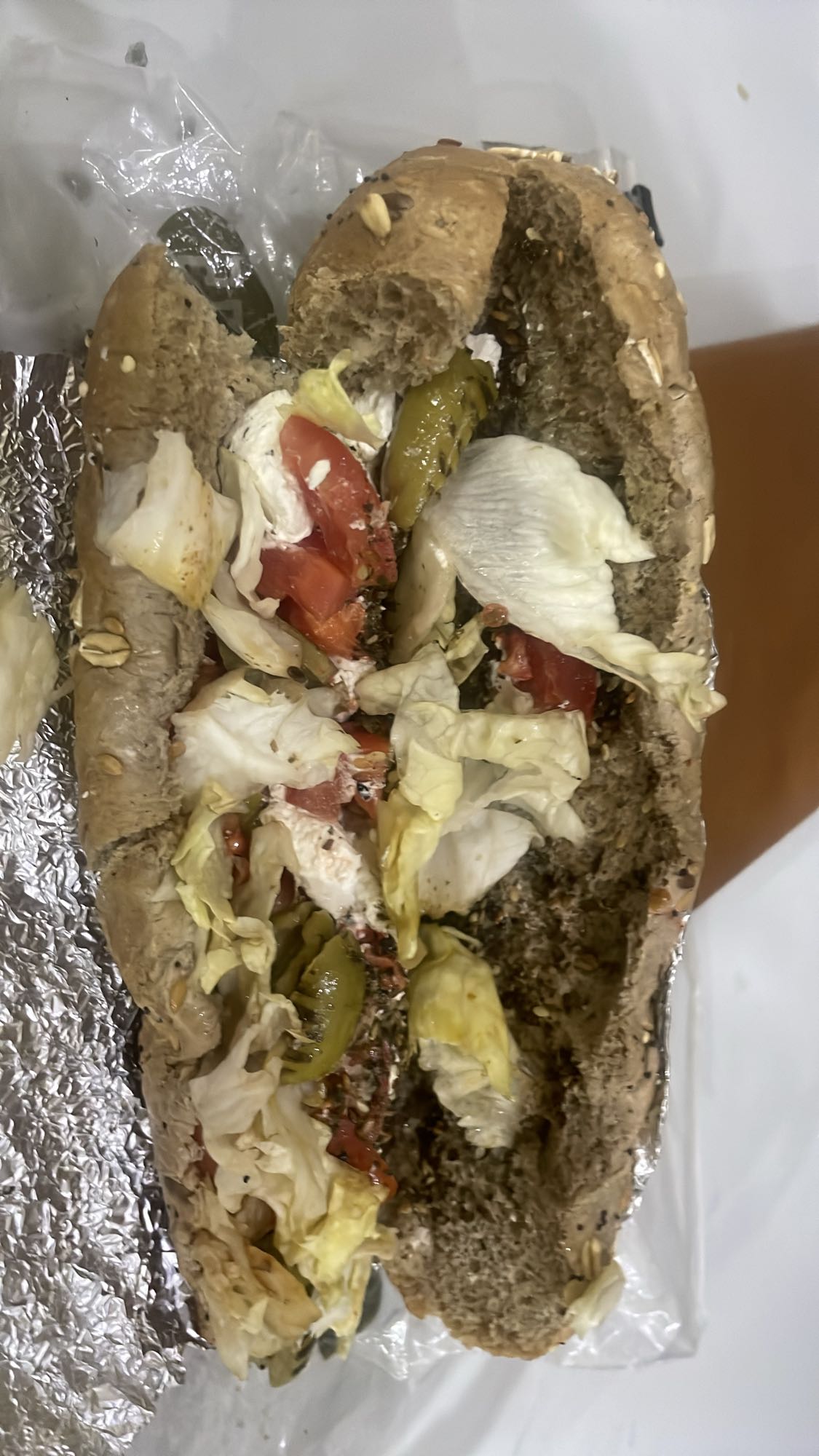 Veggie whole wheat sub