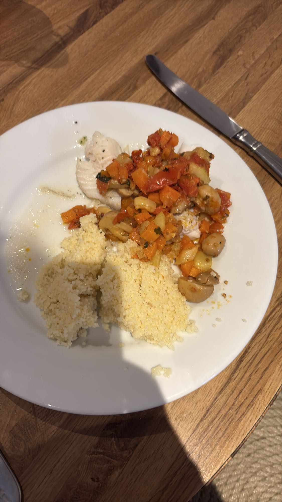 Dos de cabillaud légumes couscous
