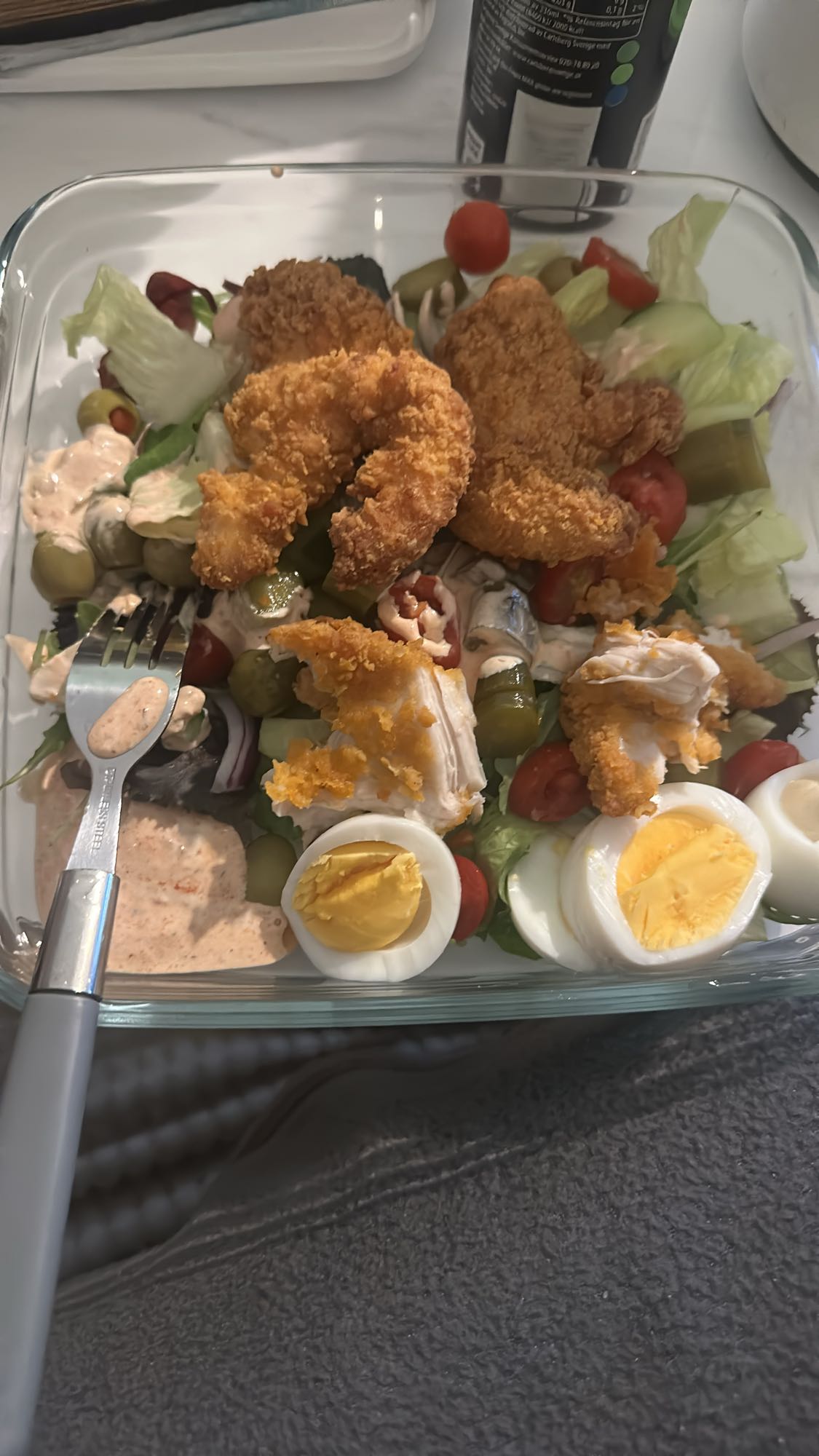 Krispig kycklingsallad