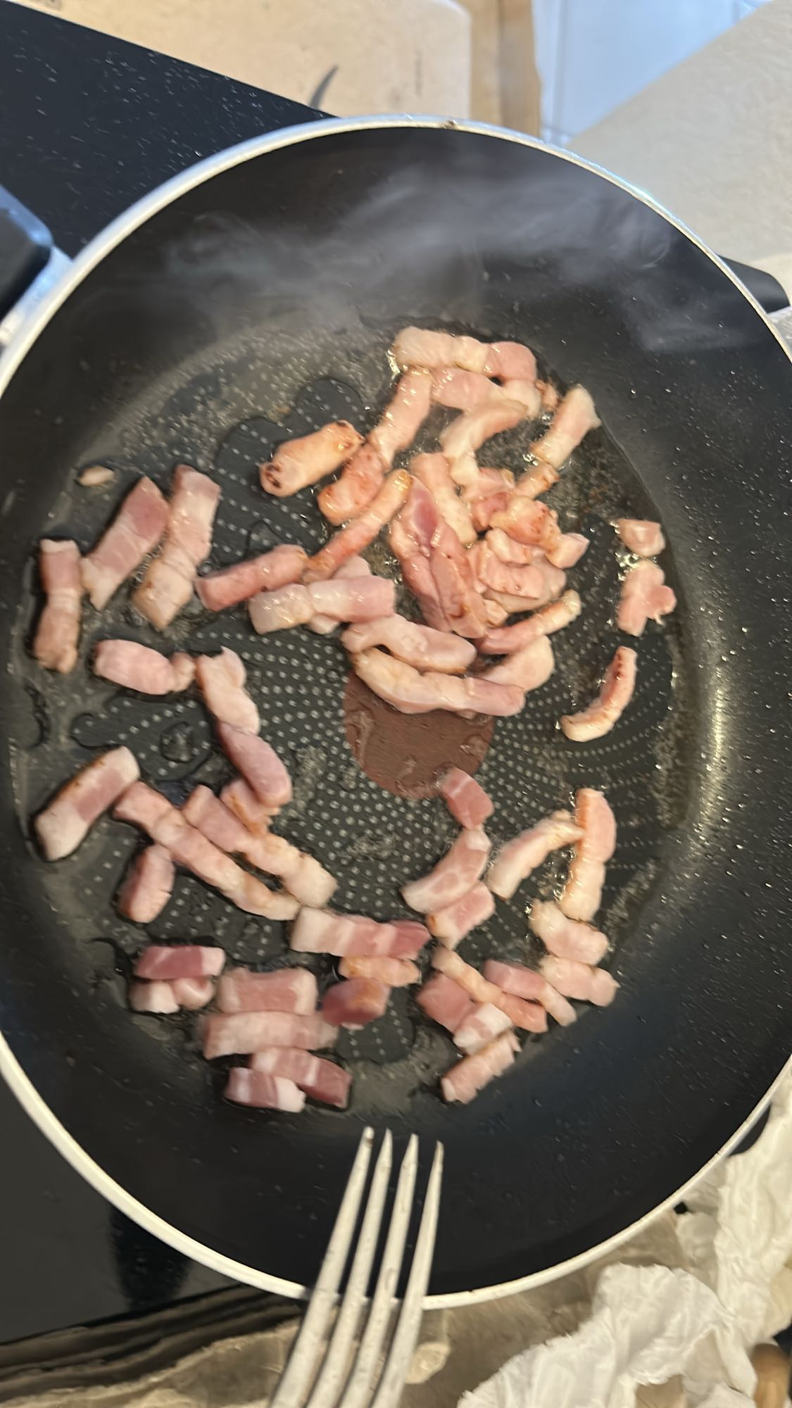 Lardons à la poêle