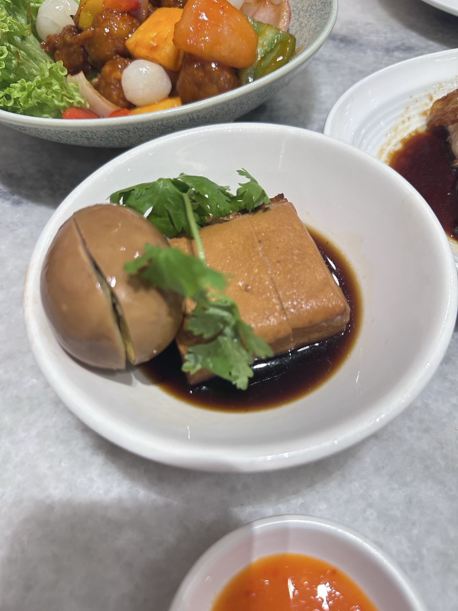 Braised tofu and egg