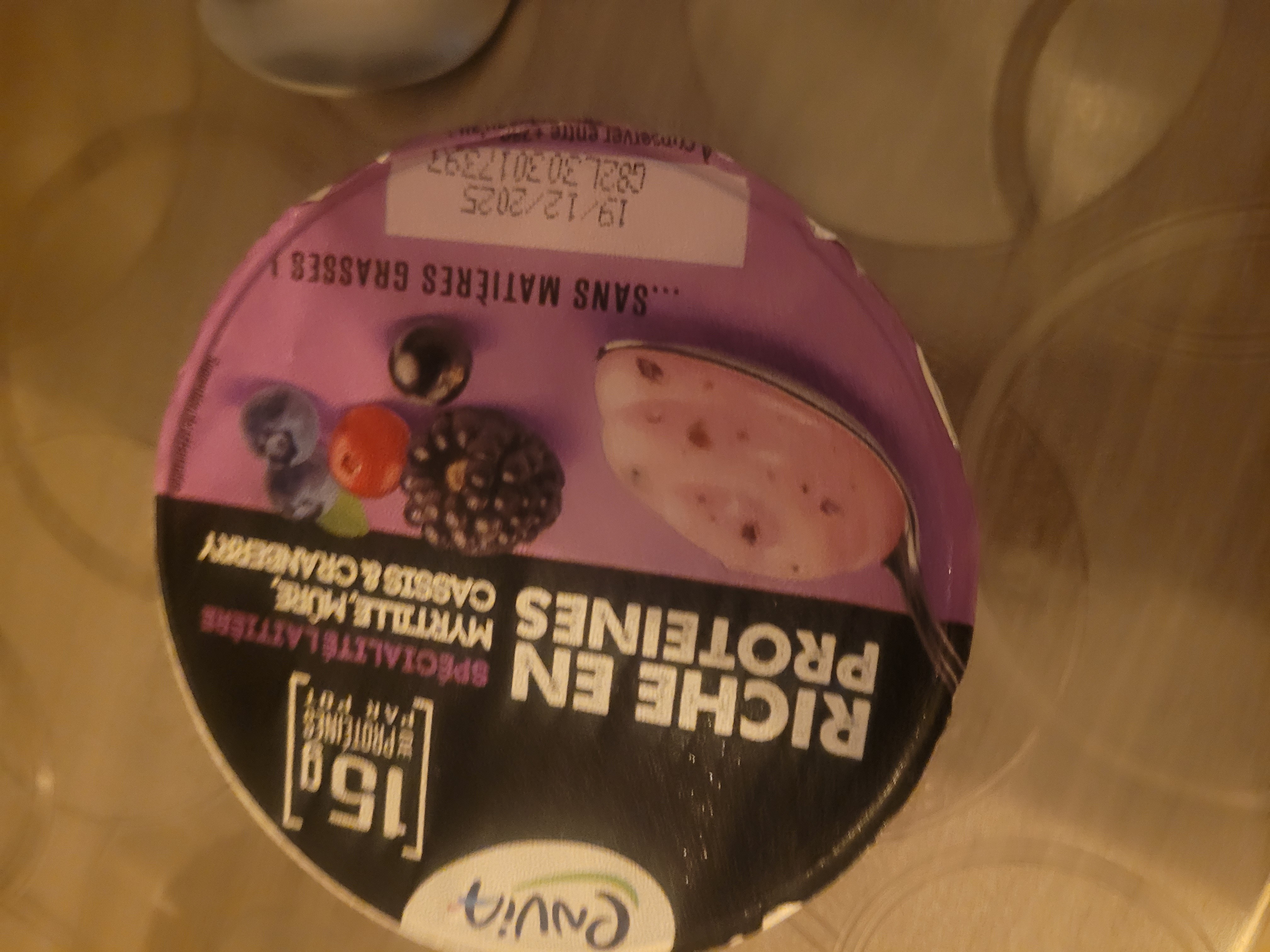 Yaourt myrtille cassis